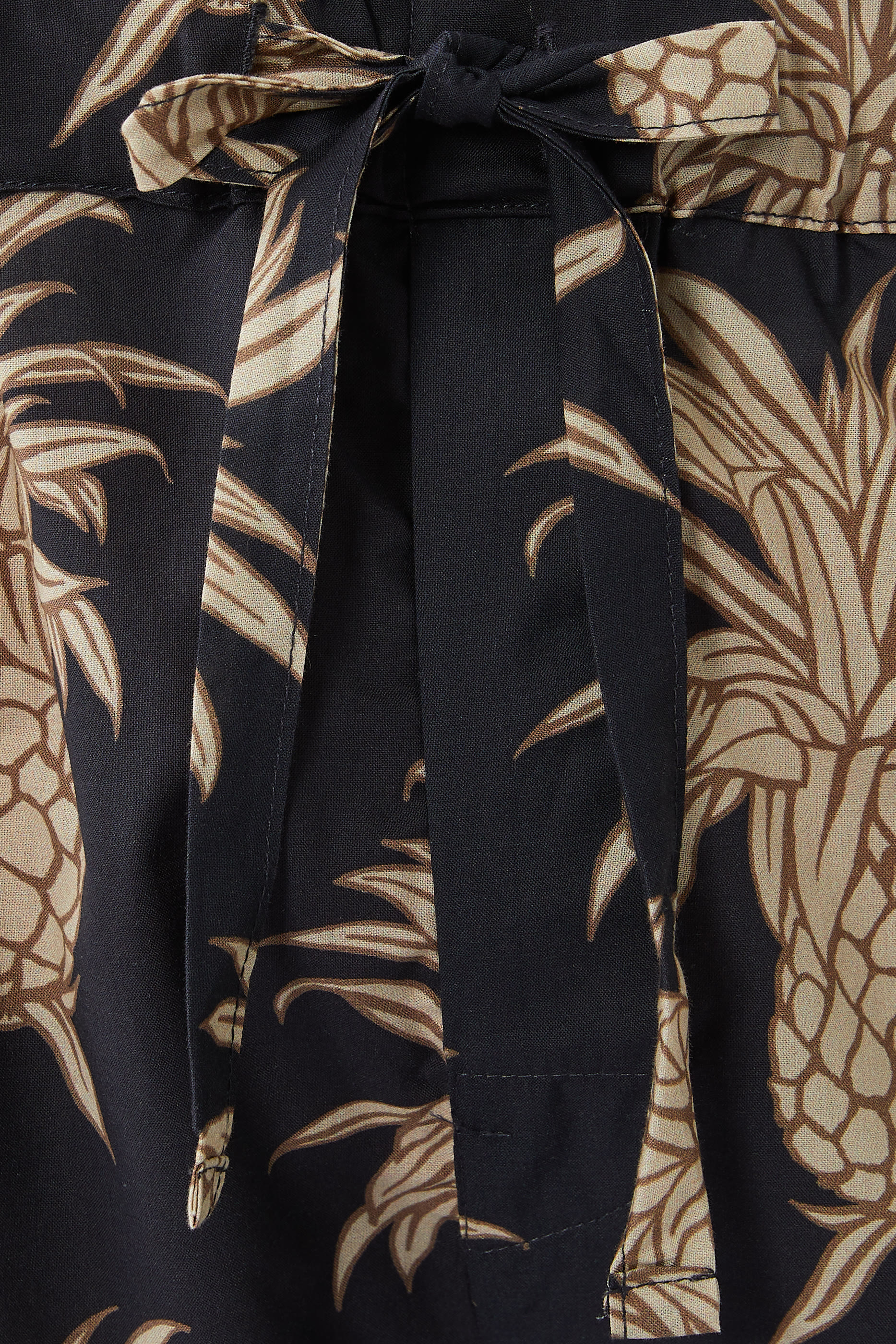 Pineapple Print Pajama Shorts