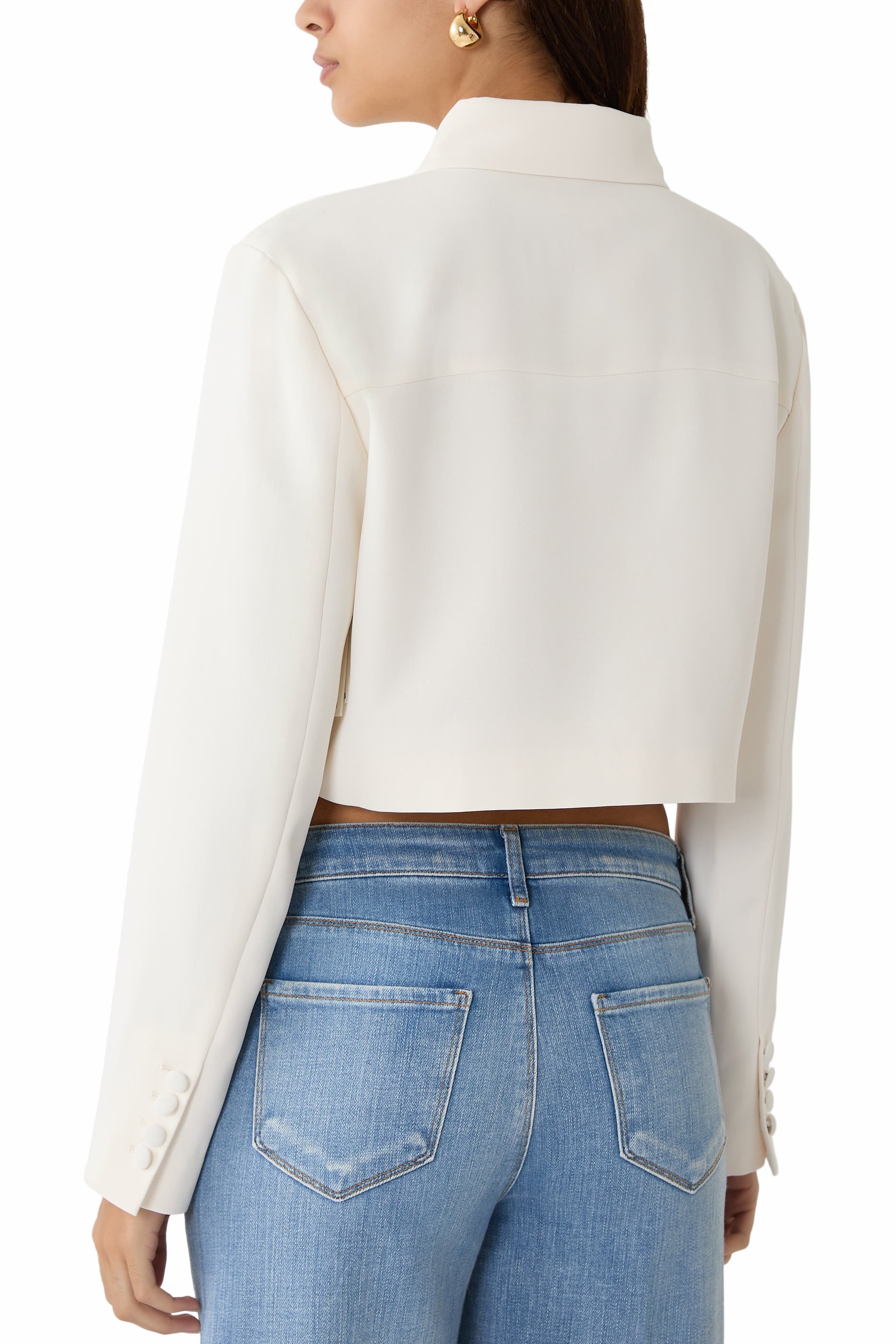 Cropped Button-Up Jacket