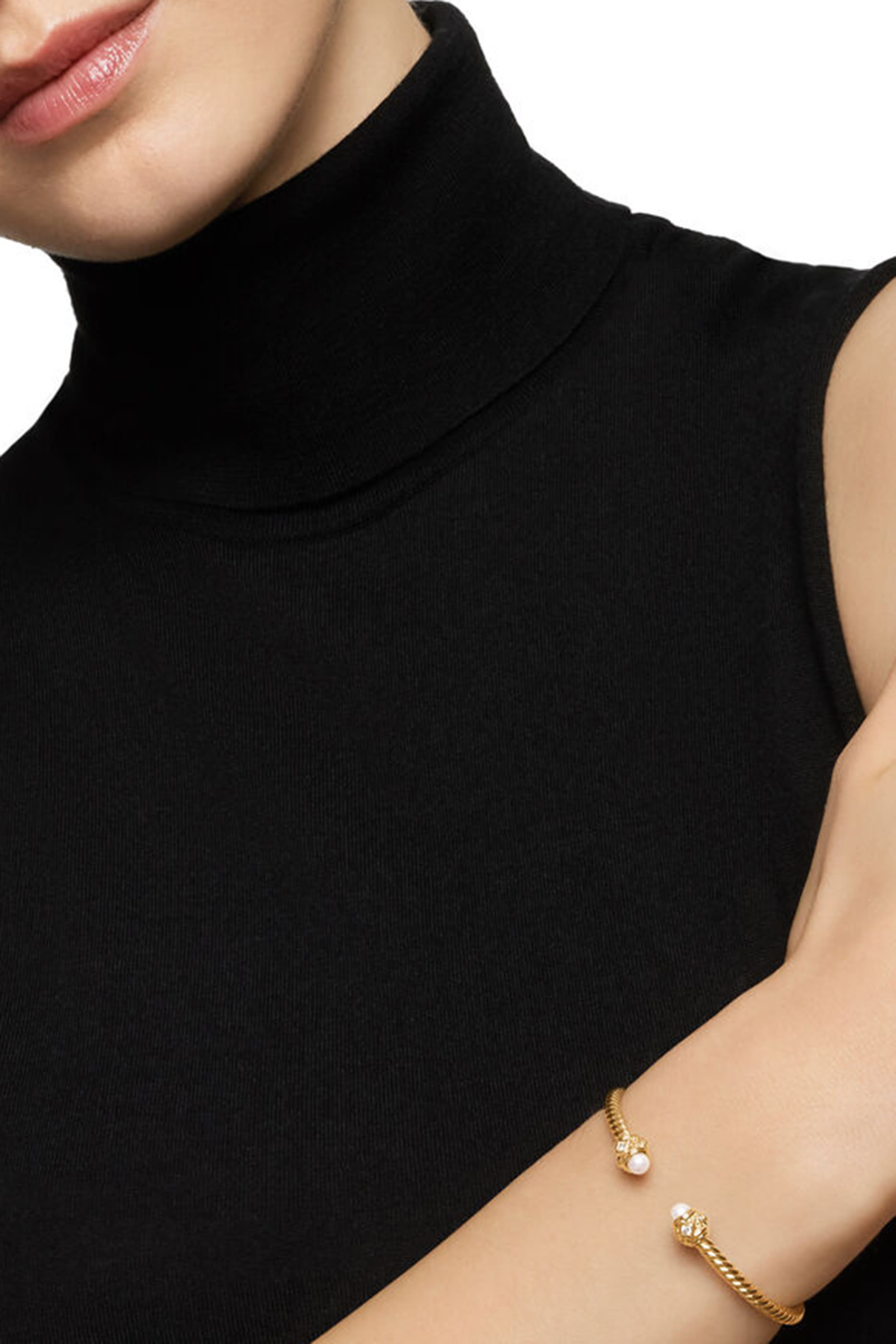 Renaissance Cablespira Bracelet, 18K Yellow Gold with Diamonds & Pearl