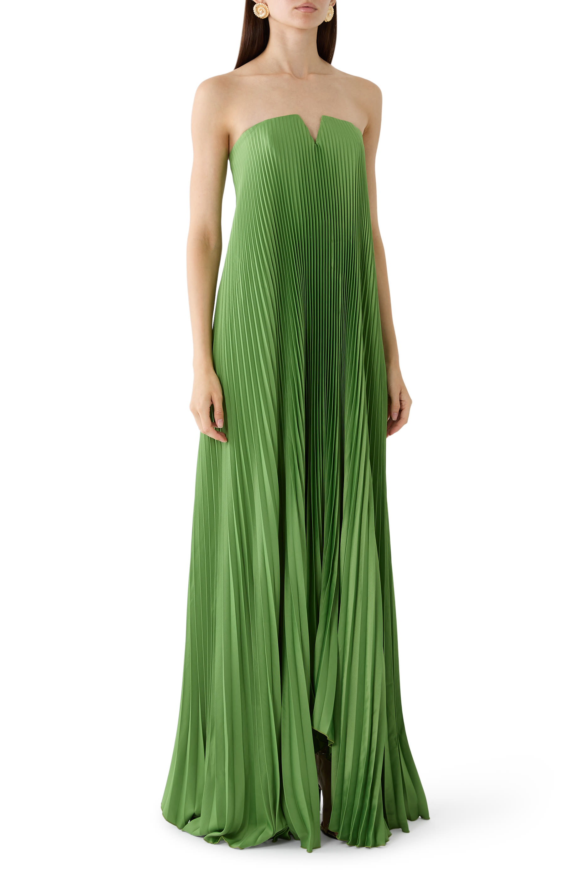 Drama Sleeves Tie Gown
