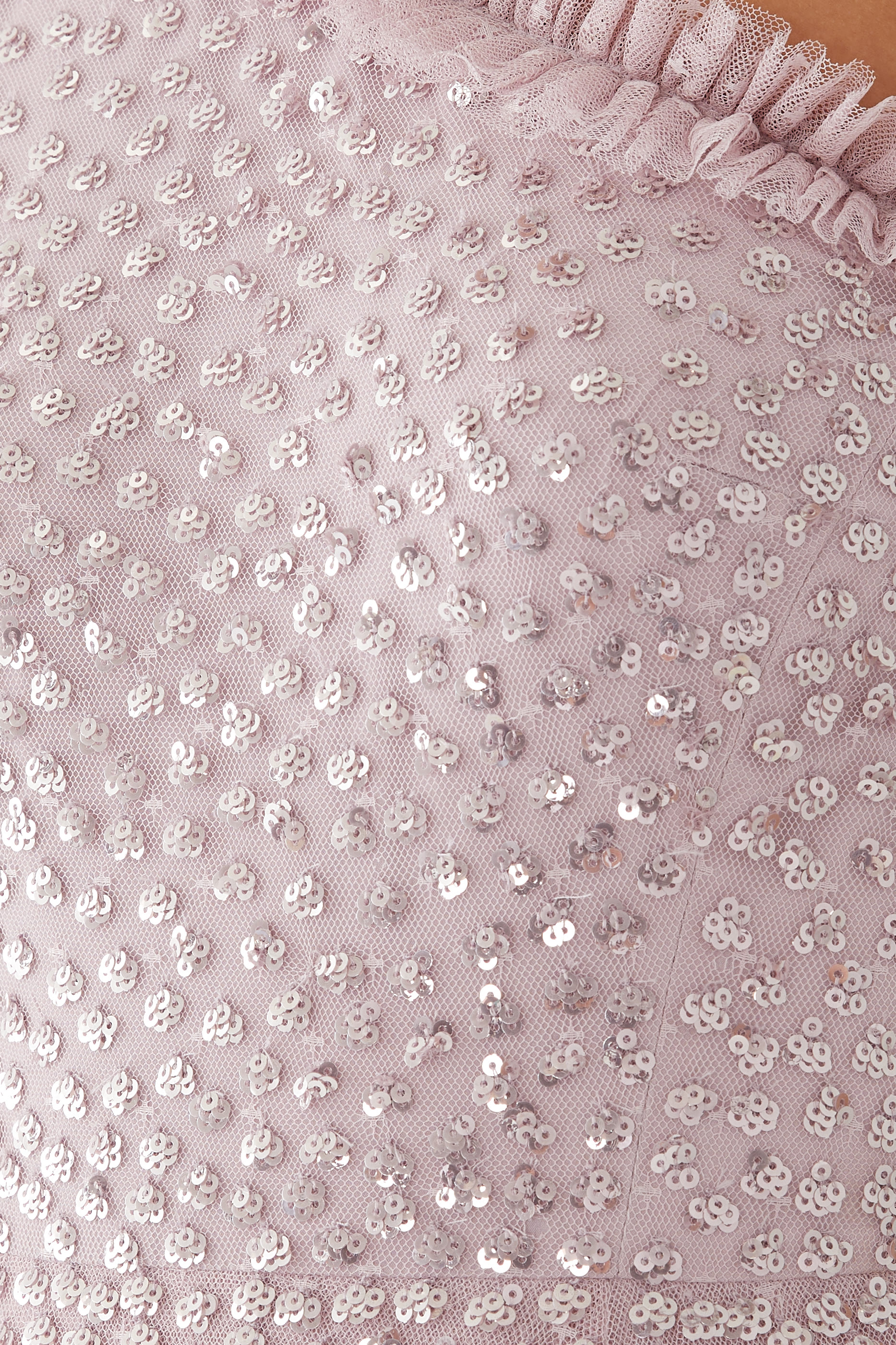 Scatter Dot One-Shoulder Ankle Gown