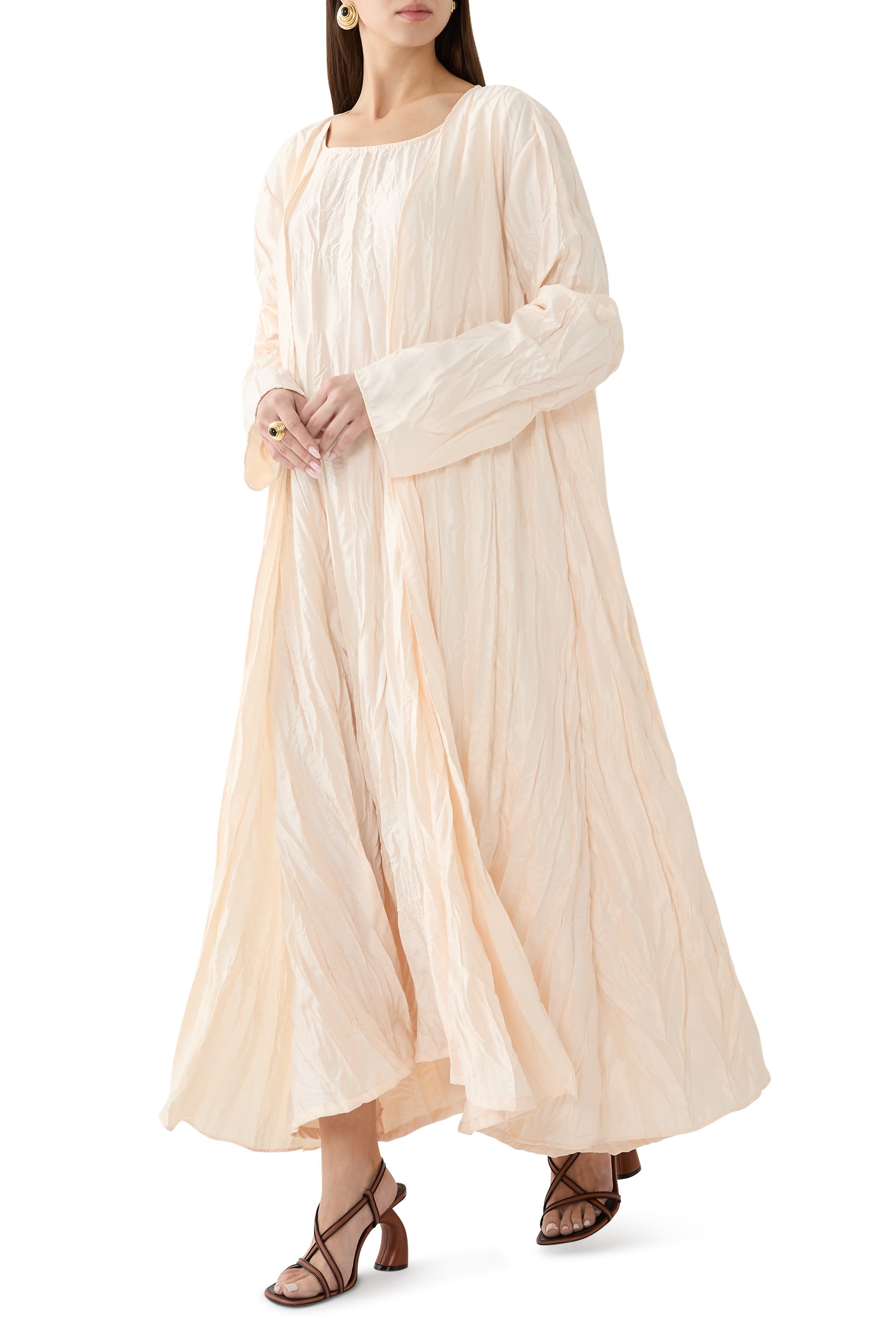 Crinkled Dress and Jacket set