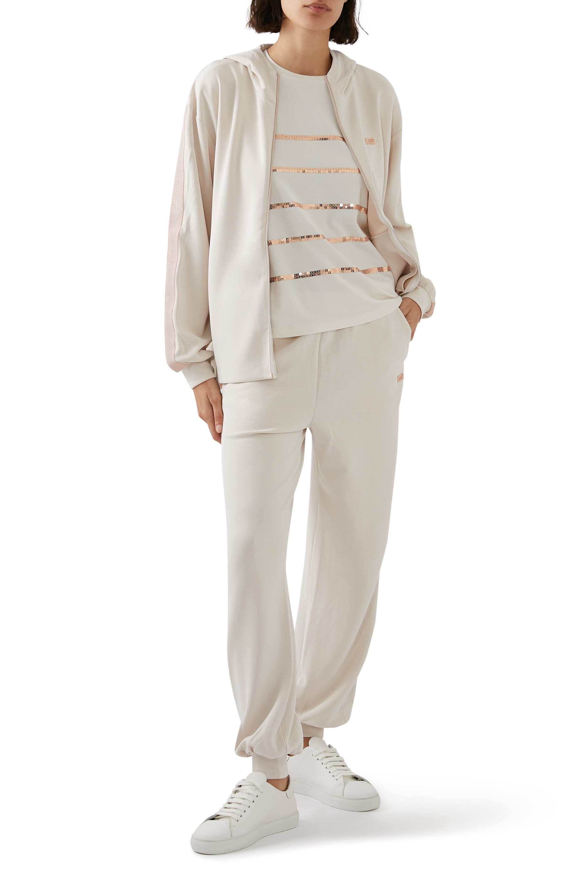 EA7 Logo Zip-Up Hoodie