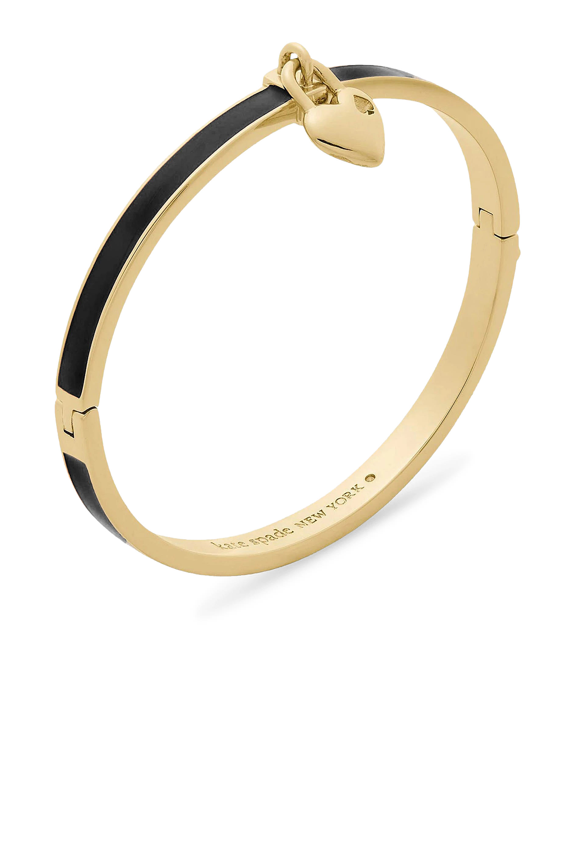 Heart Spade Thin Bangle, Stainless Steel & Enamel