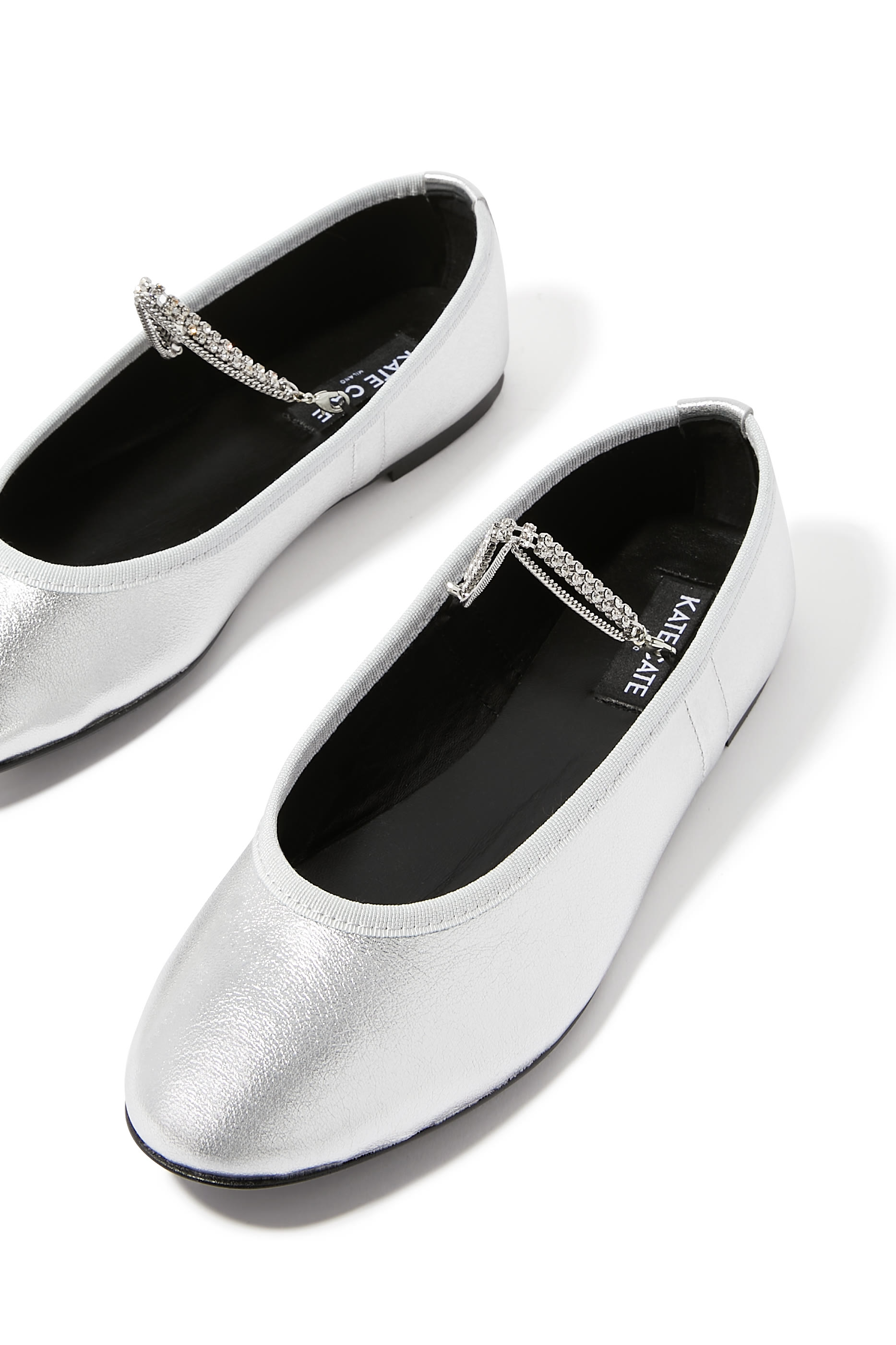 Juliette Metallic Leather Ballerina Shoes