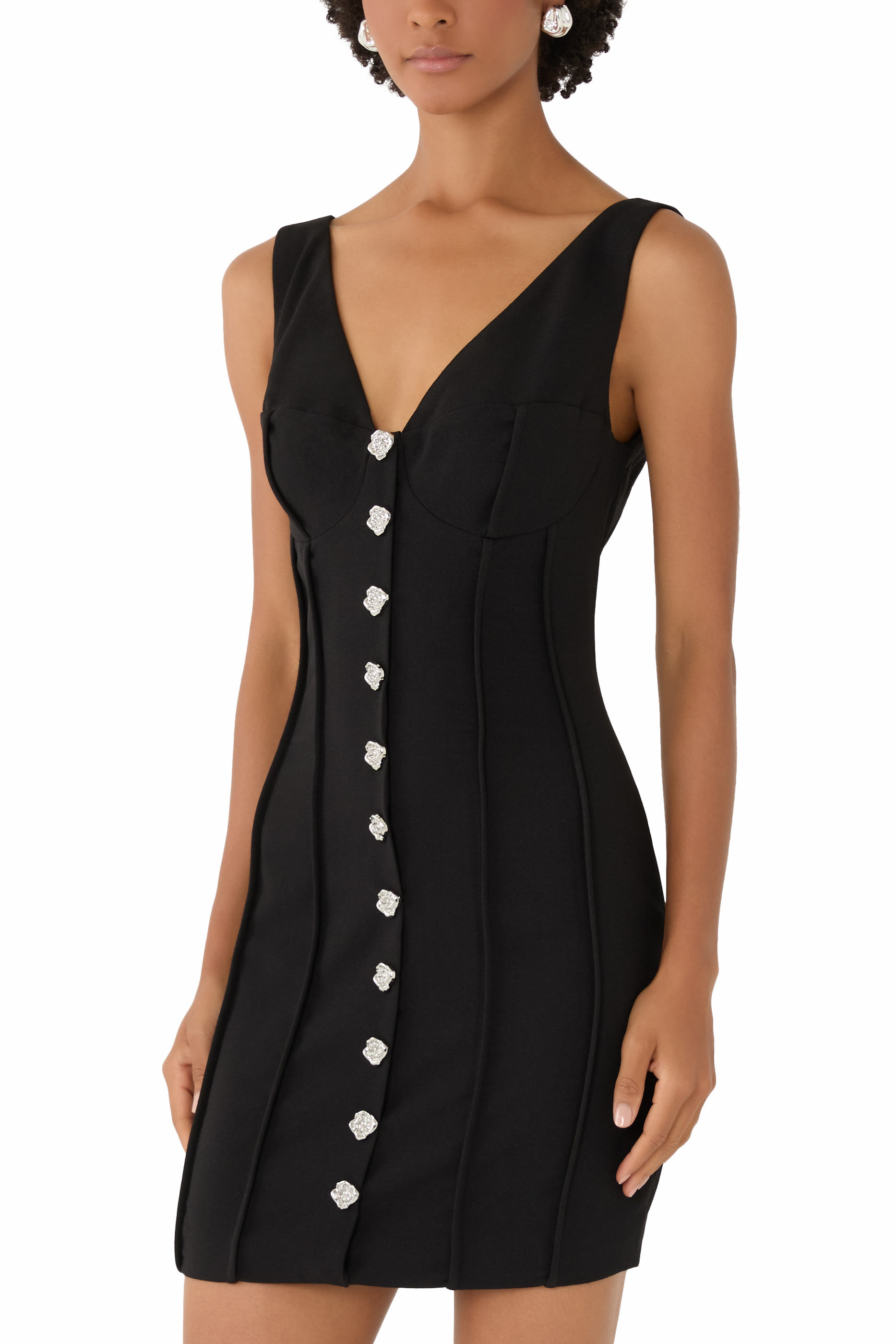 Crepe Off Shoulder Dress