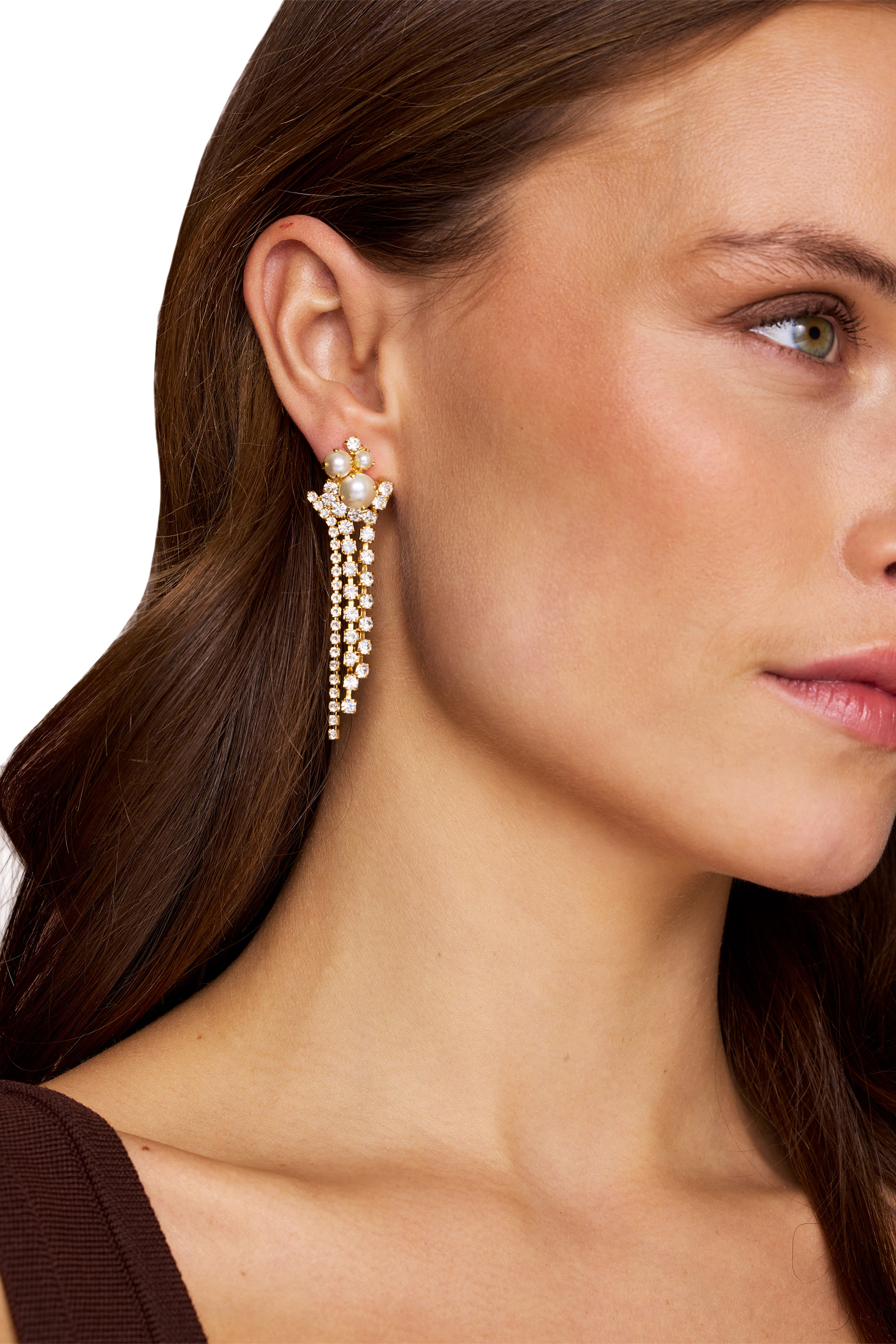 Crystal Mini Star Earrings, 18K Gold-Plated Brass & Swarovski&reg; Crystals