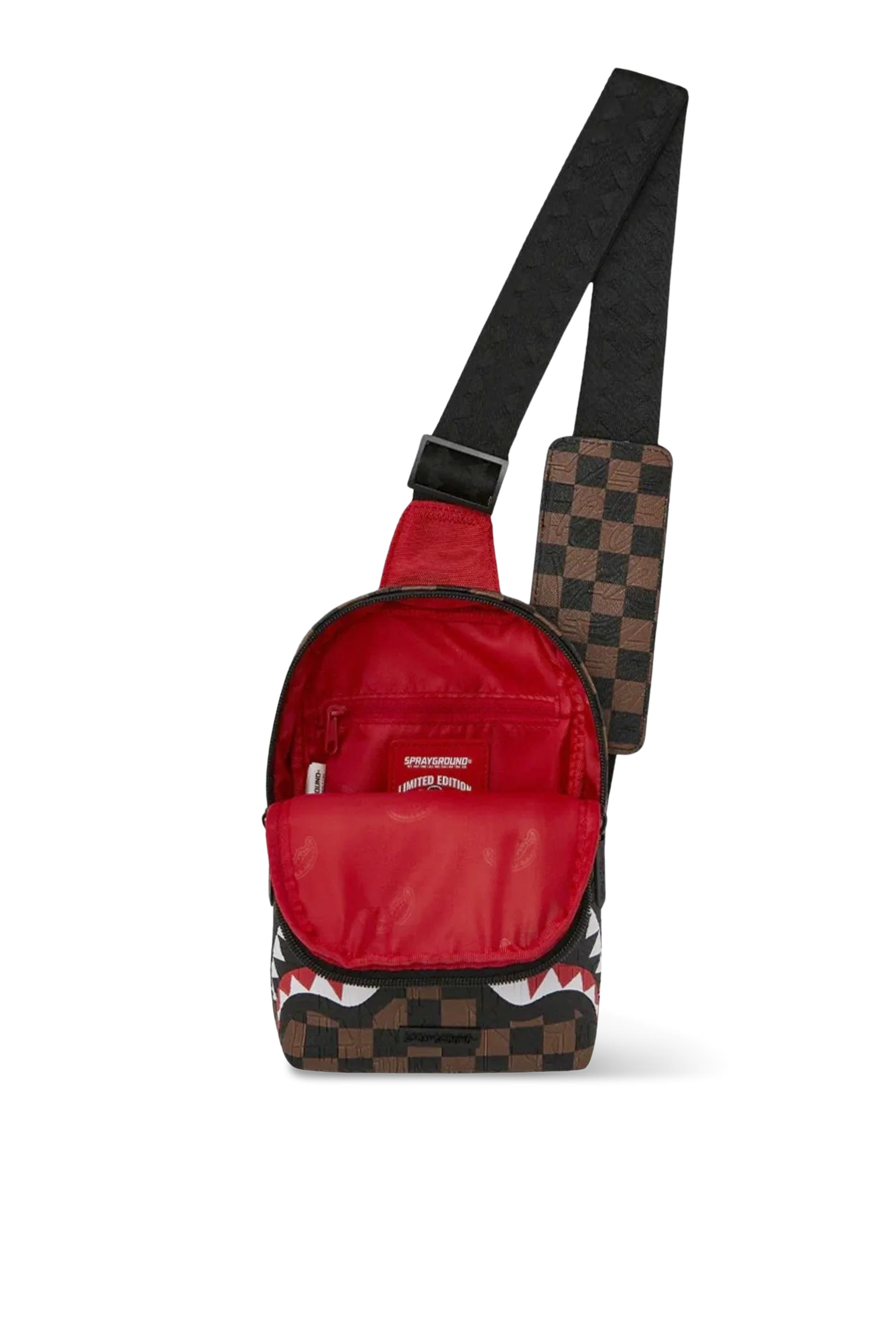 Kids Check Embossed Backpack Sling Bag