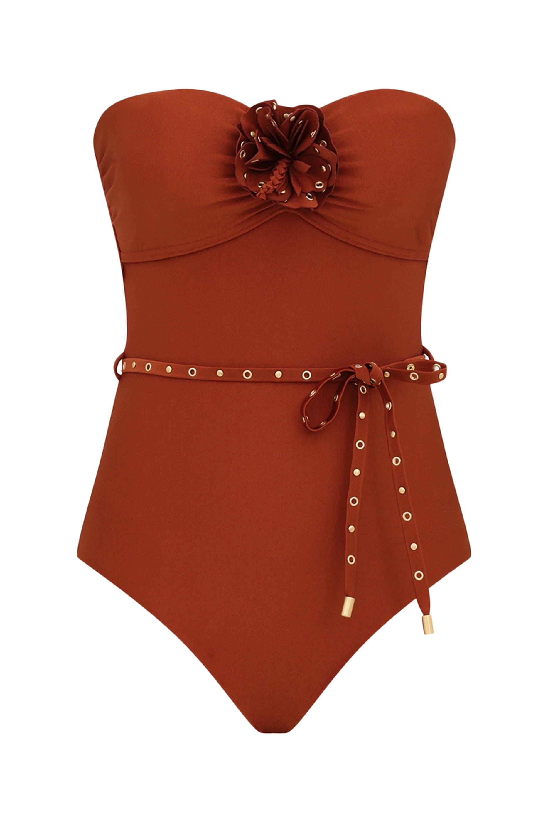 Indra Studded Flower One-Piece Swimsuit