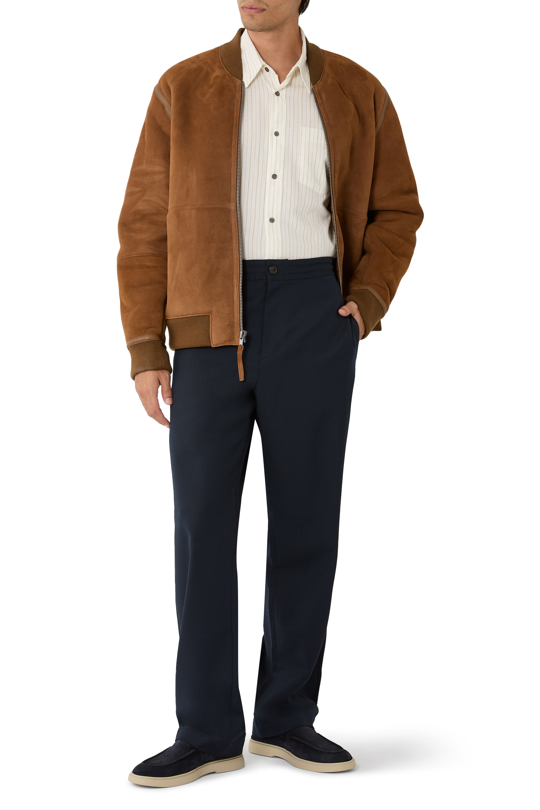 Louie Relaxed Wool-Blend Twill Pants