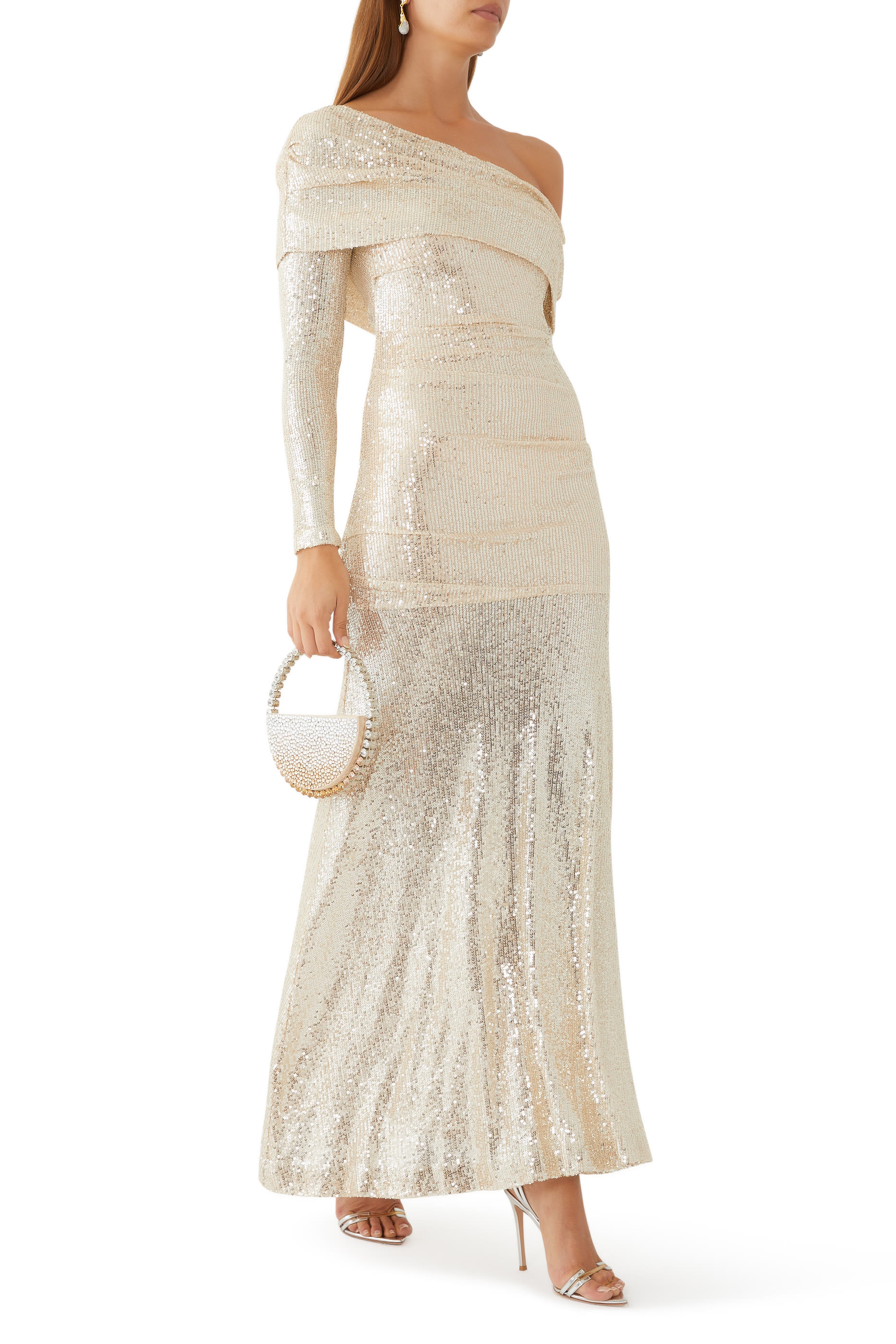 Nova One-Shoulder Ankle Gown