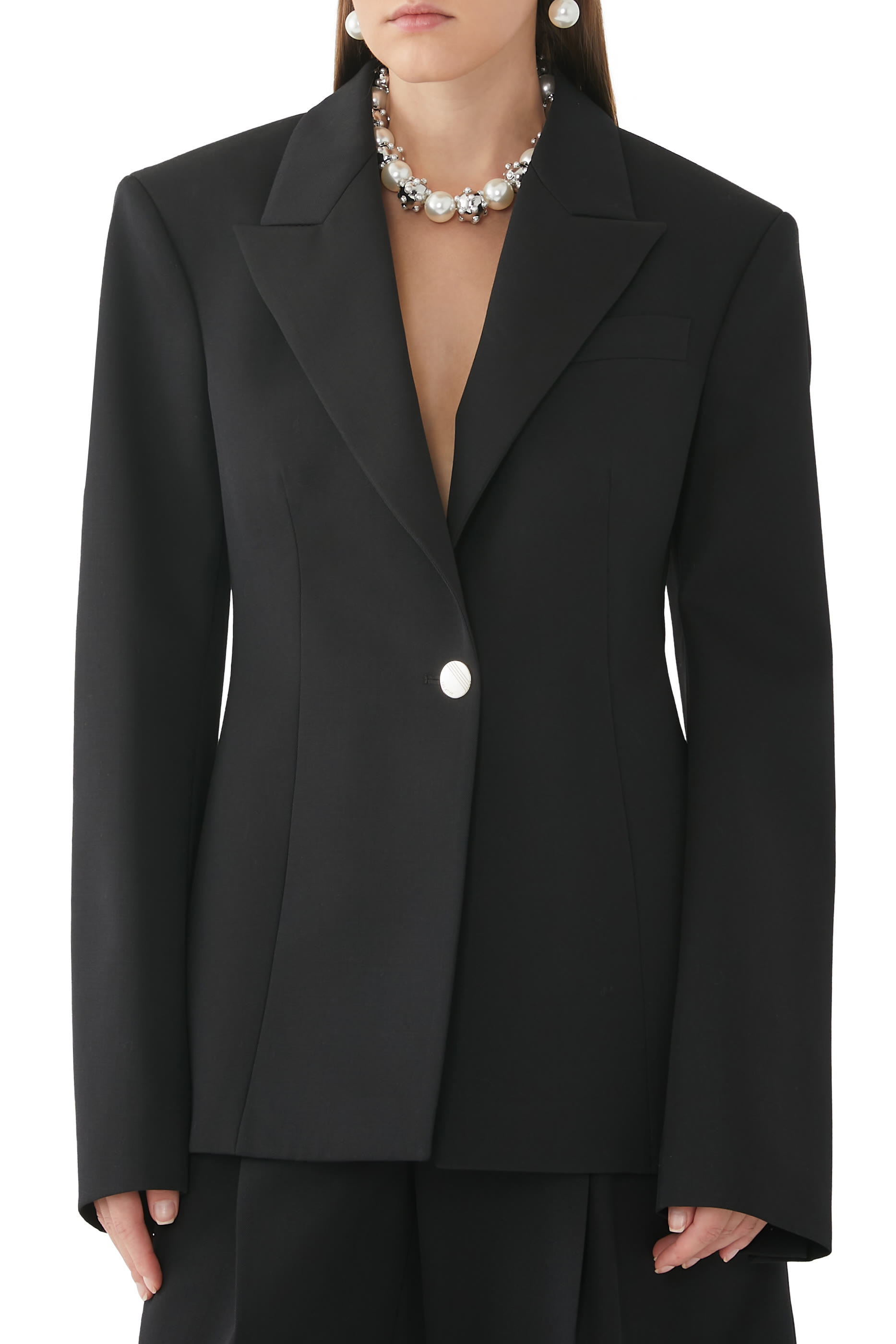 Glen Single Button Blazer