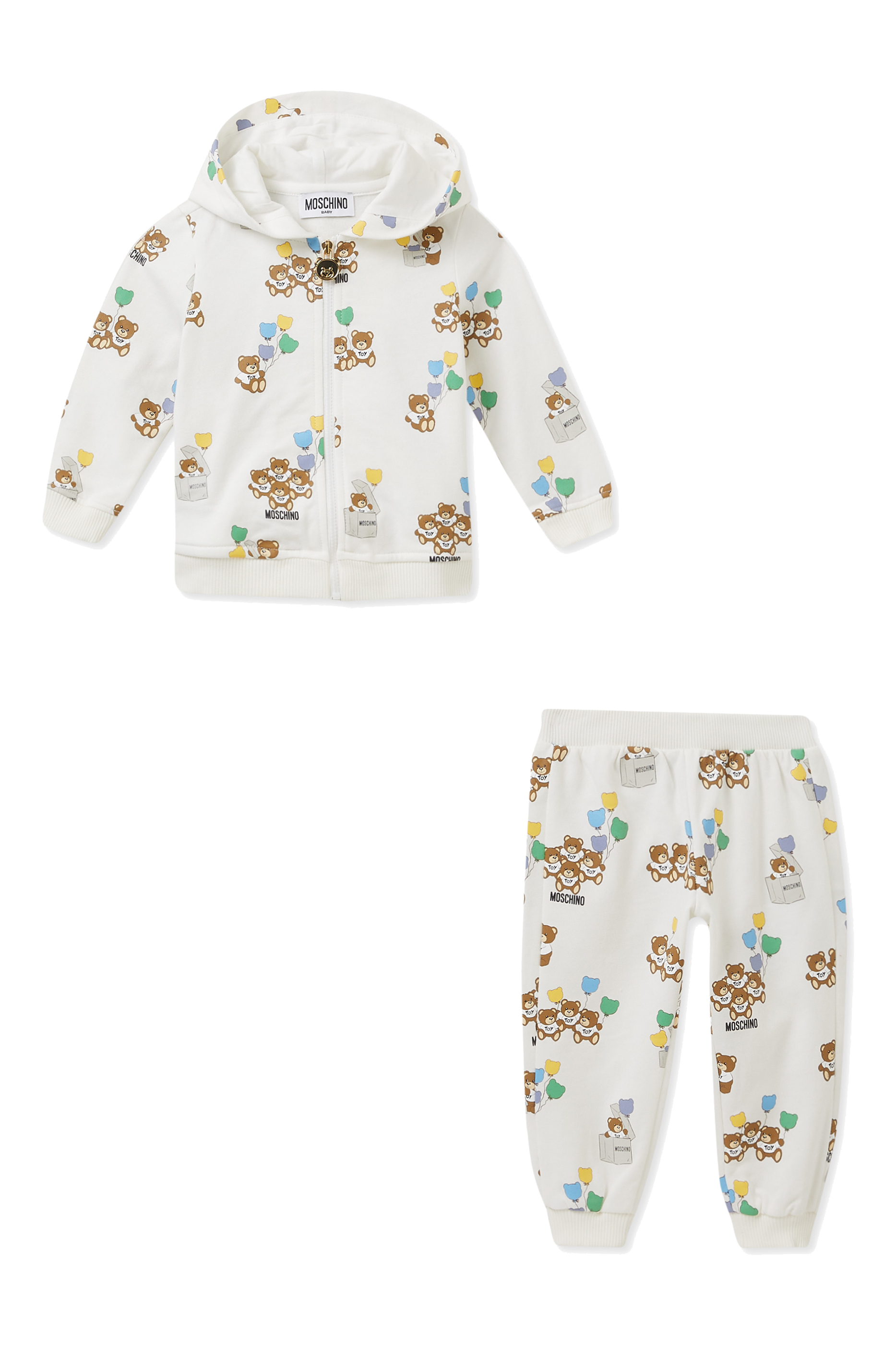 Kids Teddy Print Tracksuit Set