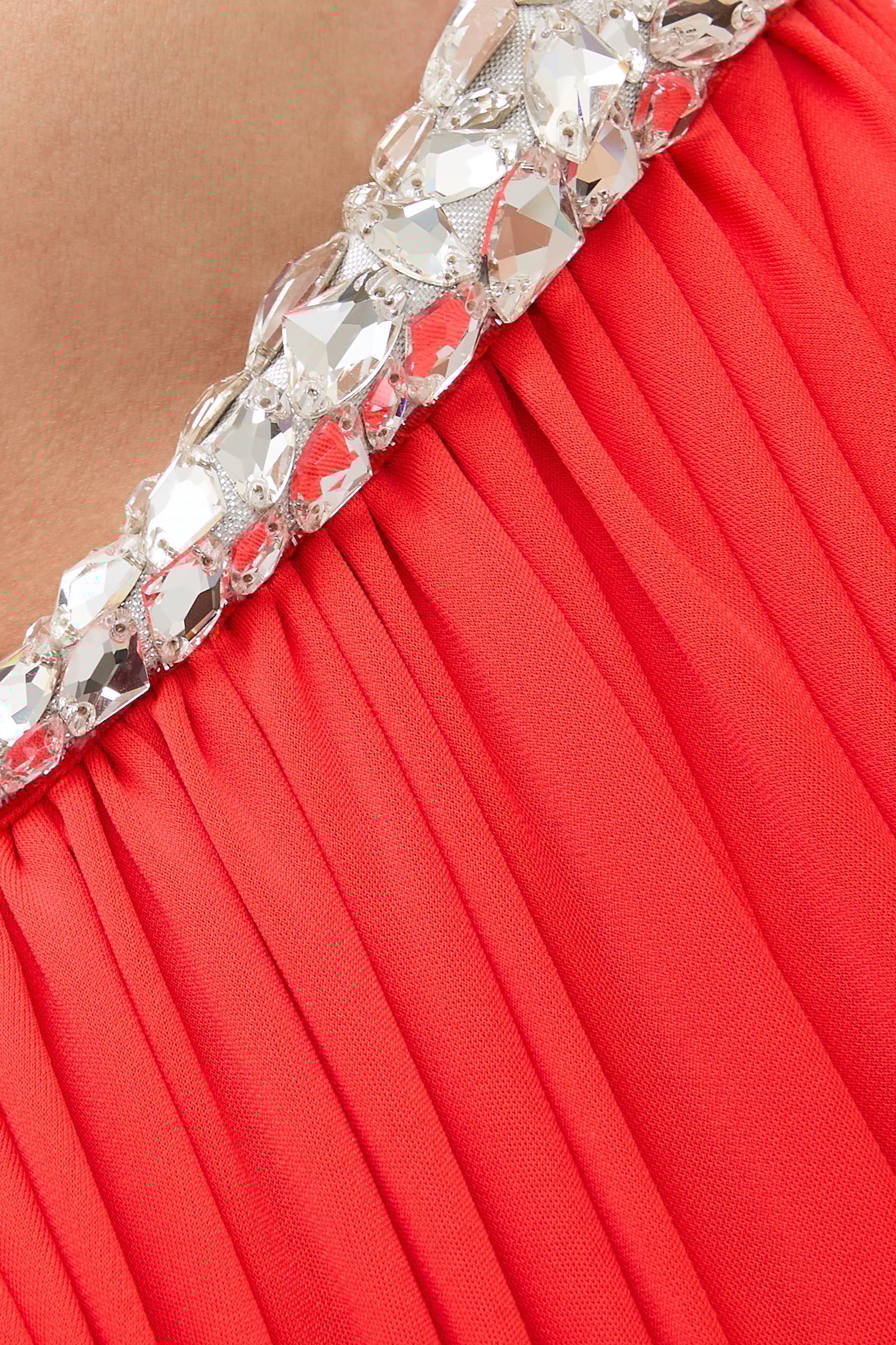 Crystal-Claw Draped Mini Dress