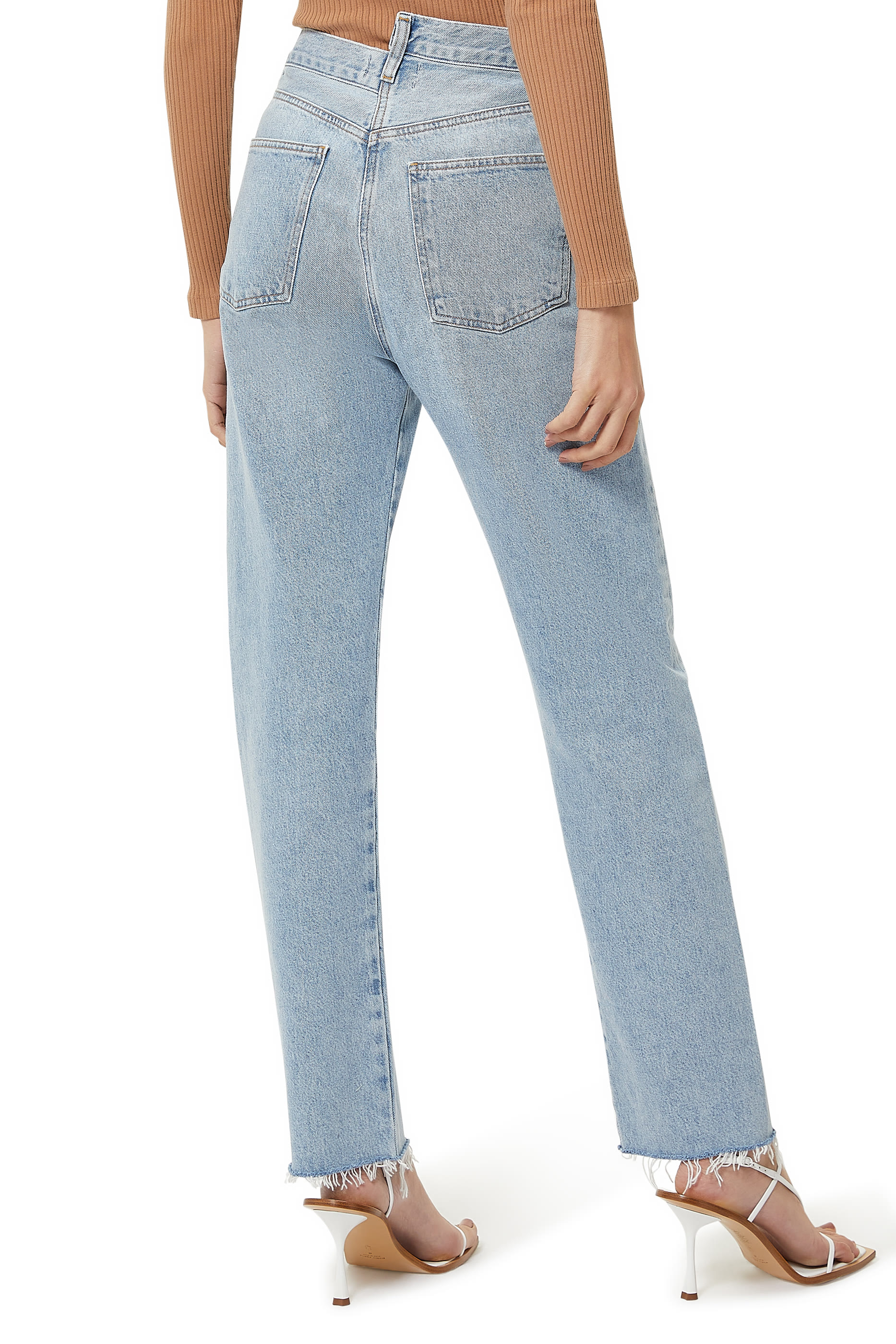 Criss Cross Straight Jeans