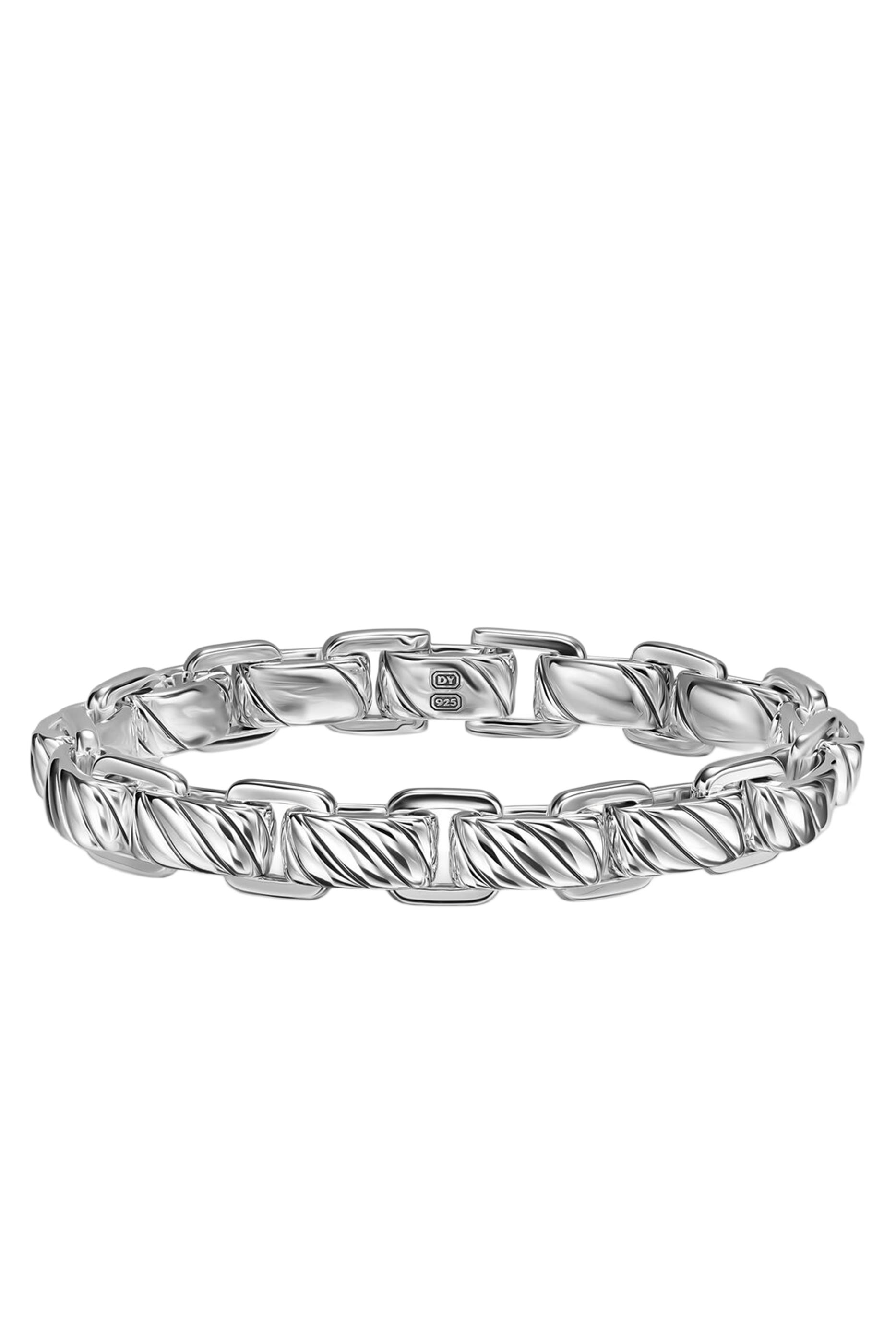 Sculpted Cable Link Bracelet, Sterling Silver