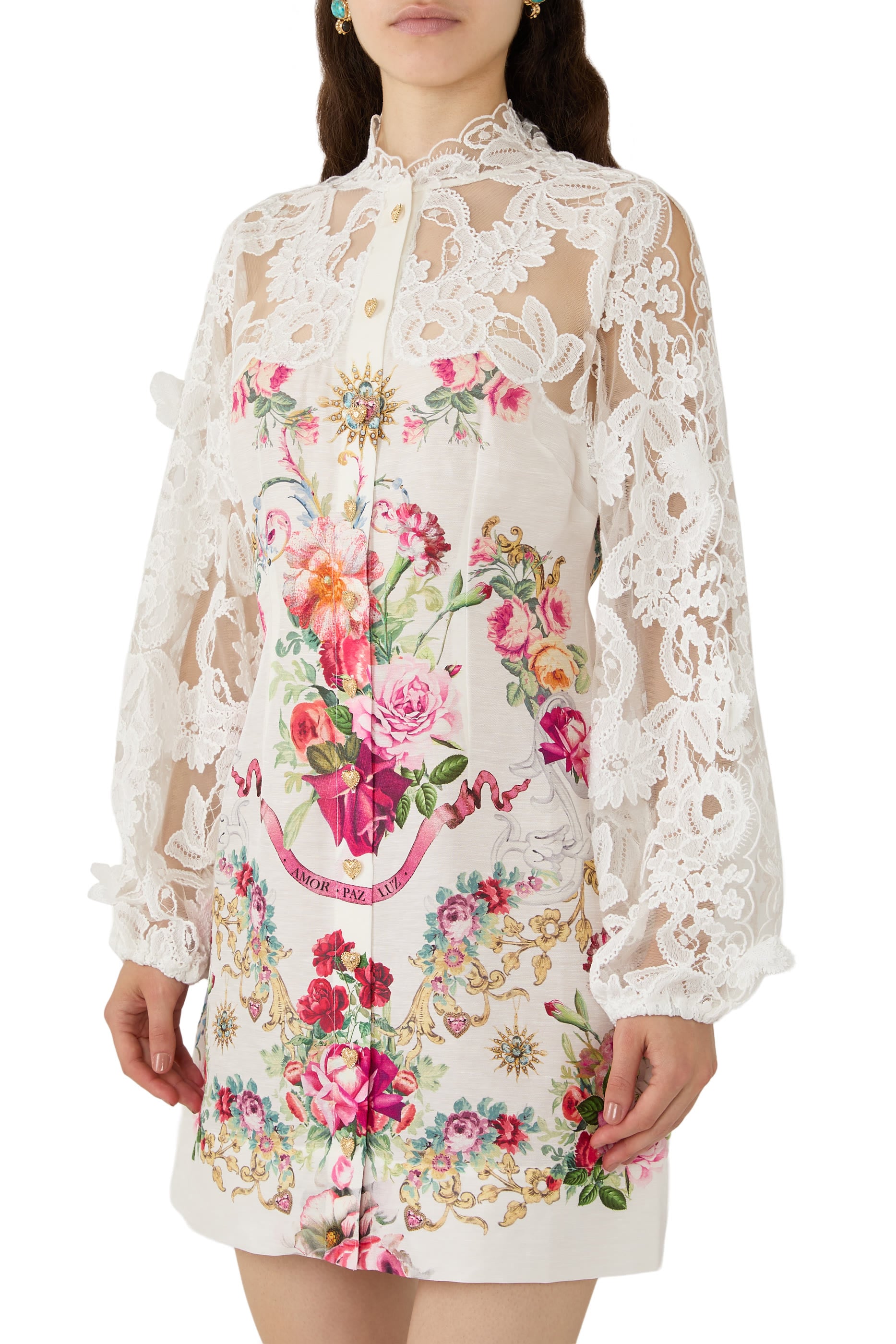 Torero Libertine Lace Sleeve Mini Dress