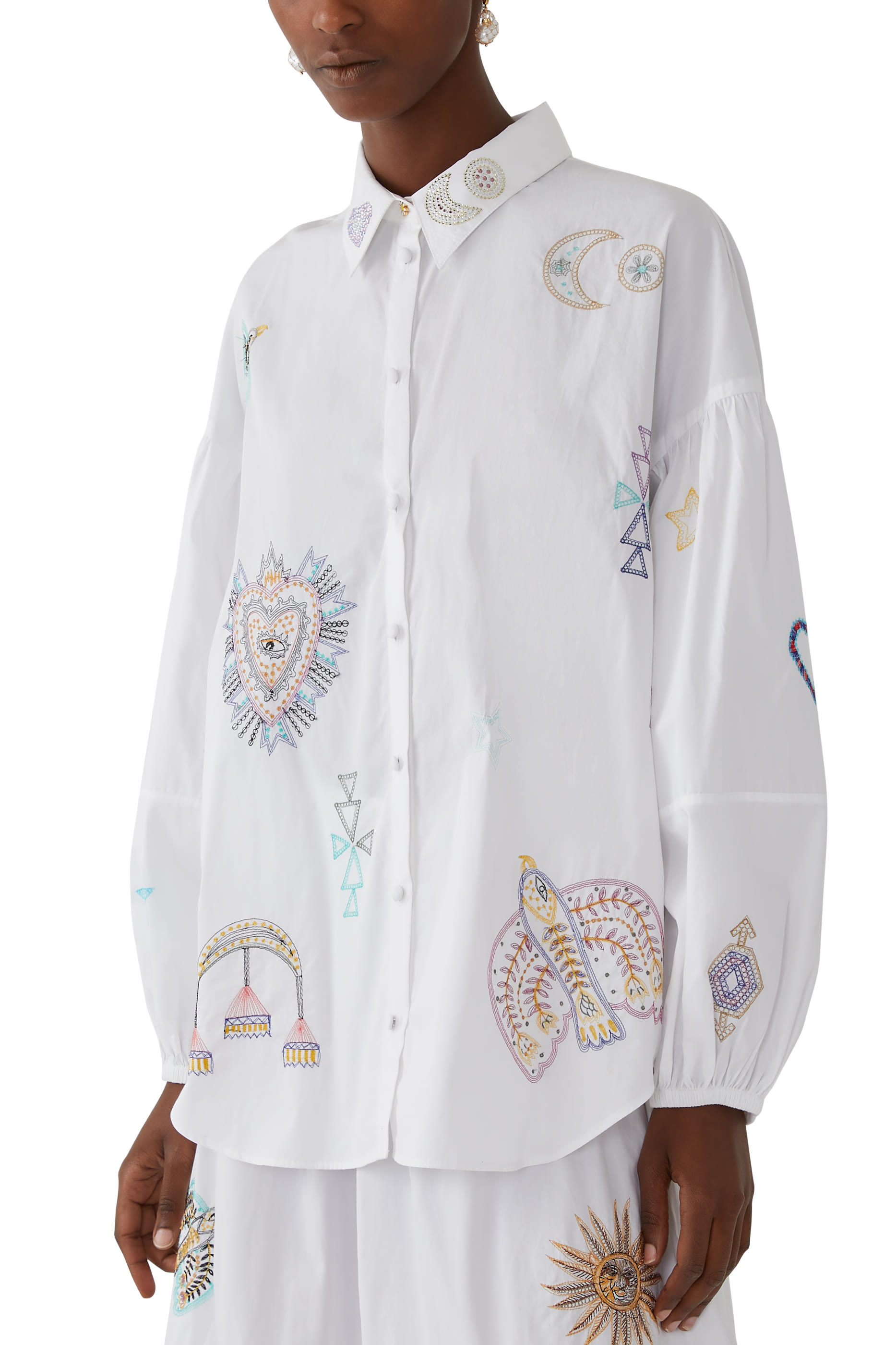 Balloon Sleeves Shirt Blouse