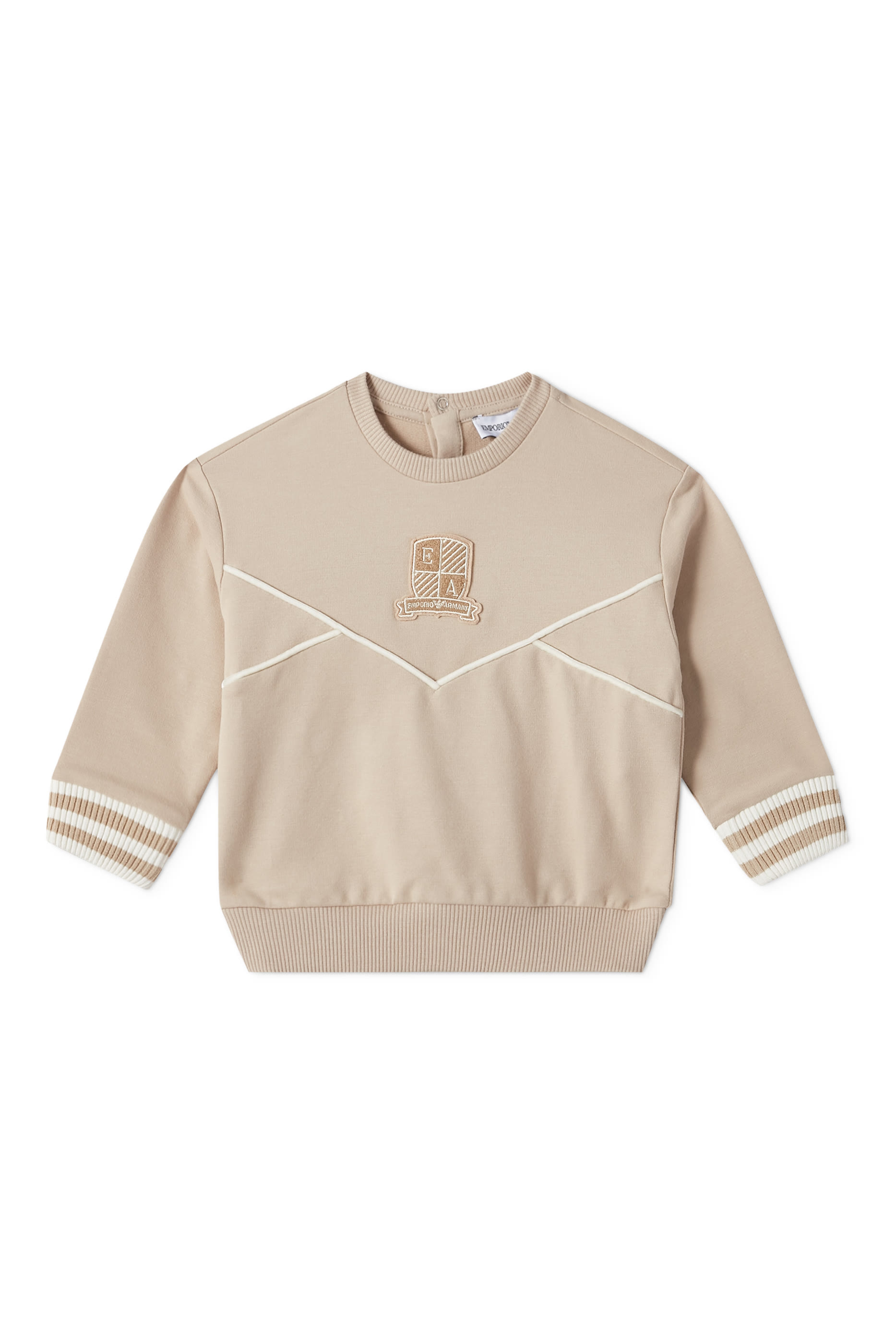 Kids Jersey Sweatshirt with Logo Crest Patch