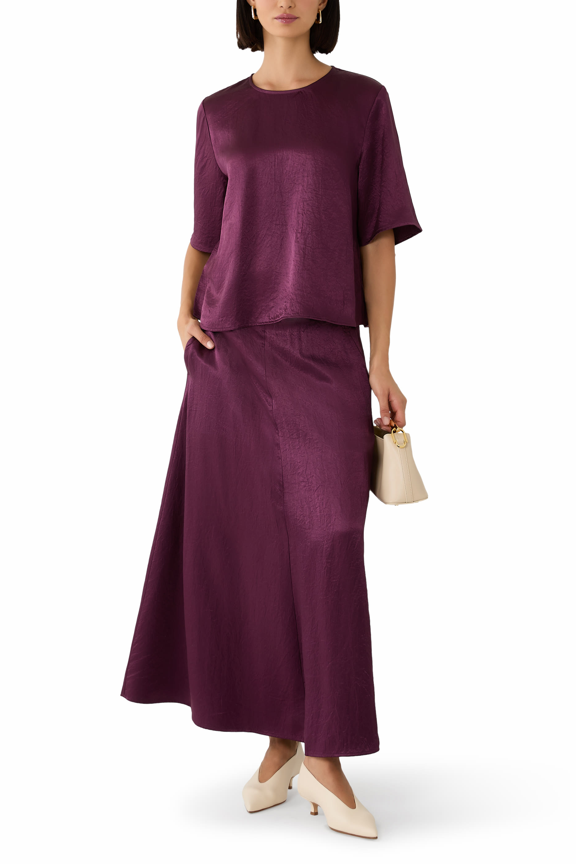 Textured Half-Circle Skirt