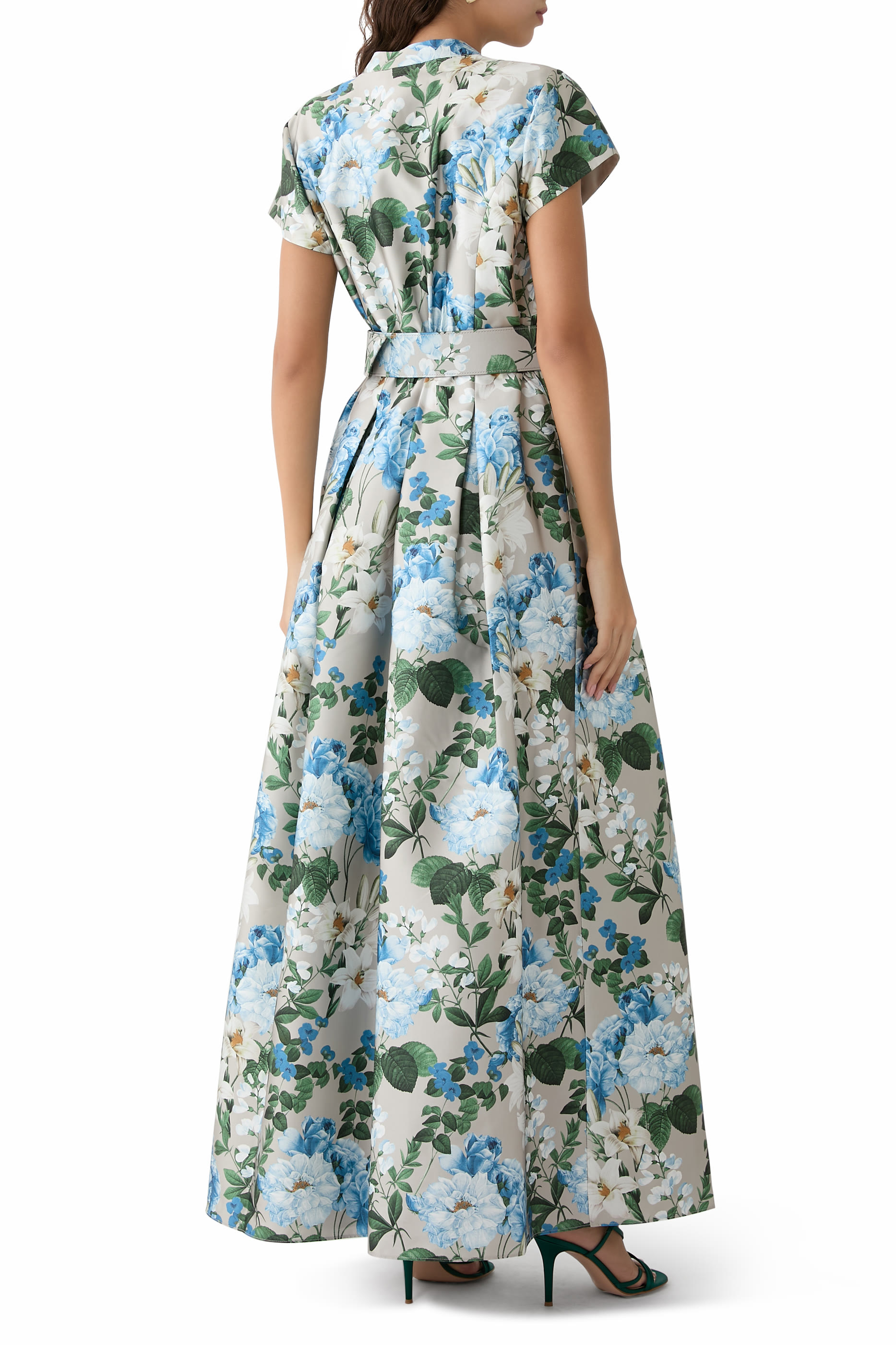 Marta Floral Belted Gown