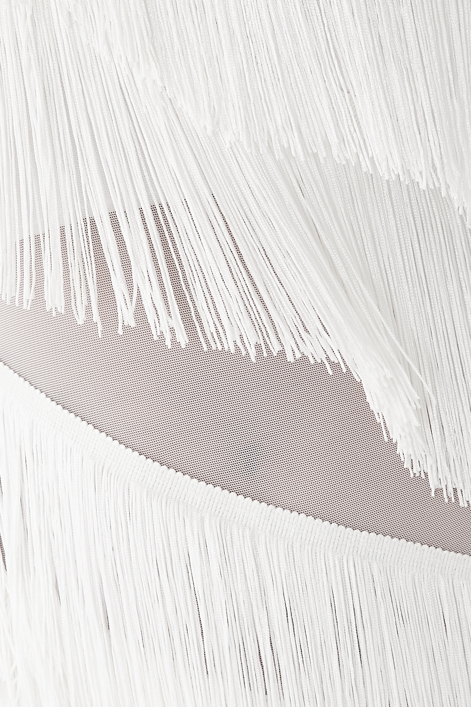 Spliced One-Shoulder Fringe Dress