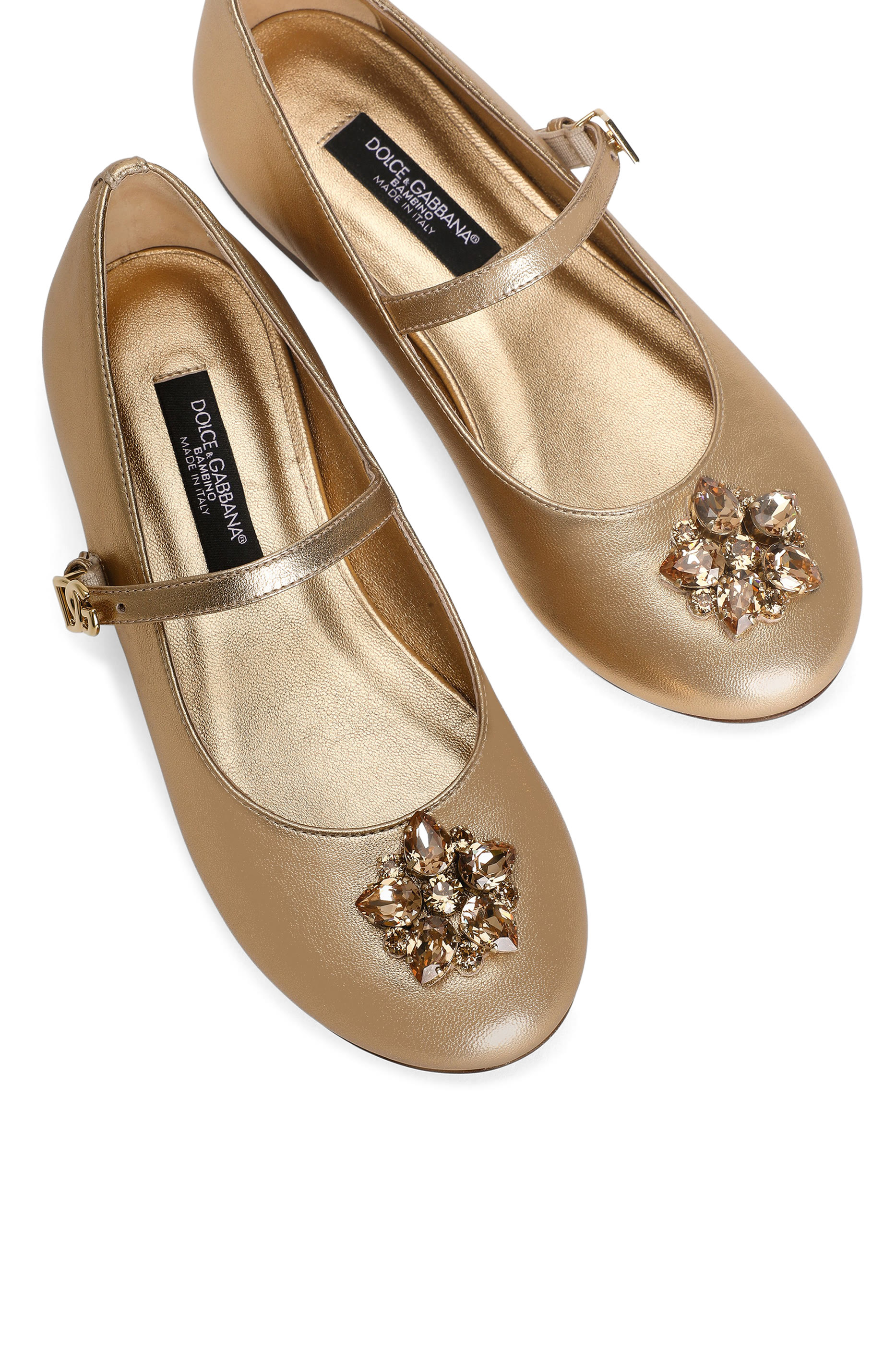 Kids Ballet Flats with Brooches