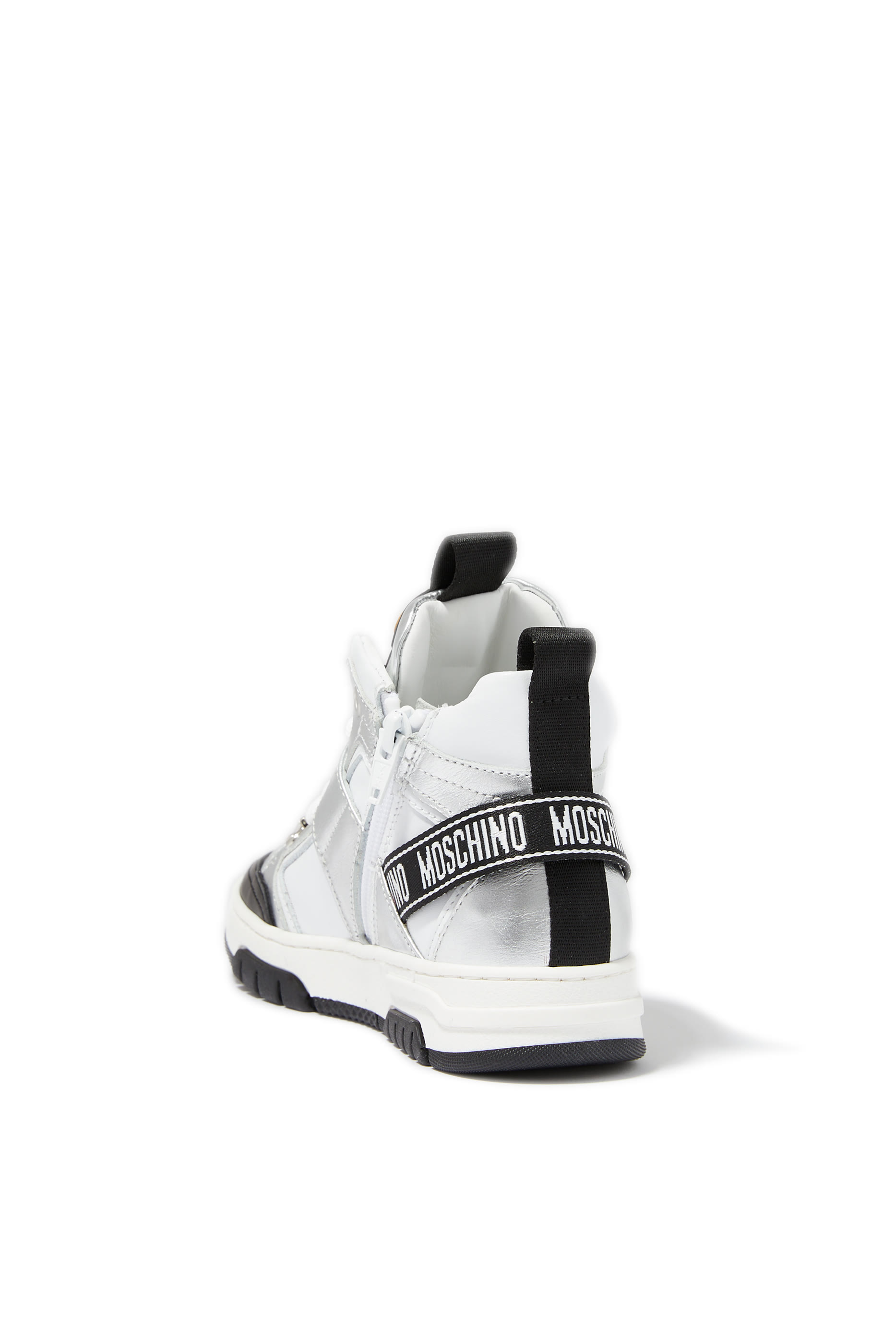 Kids Teddy Bear Leather High-Top Sneakers