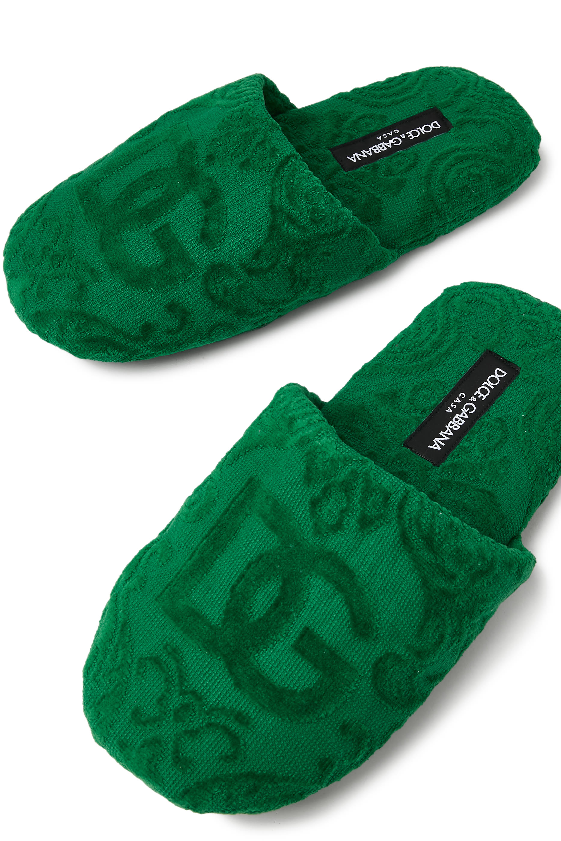 Jacquard Cotton Terry Slippers
