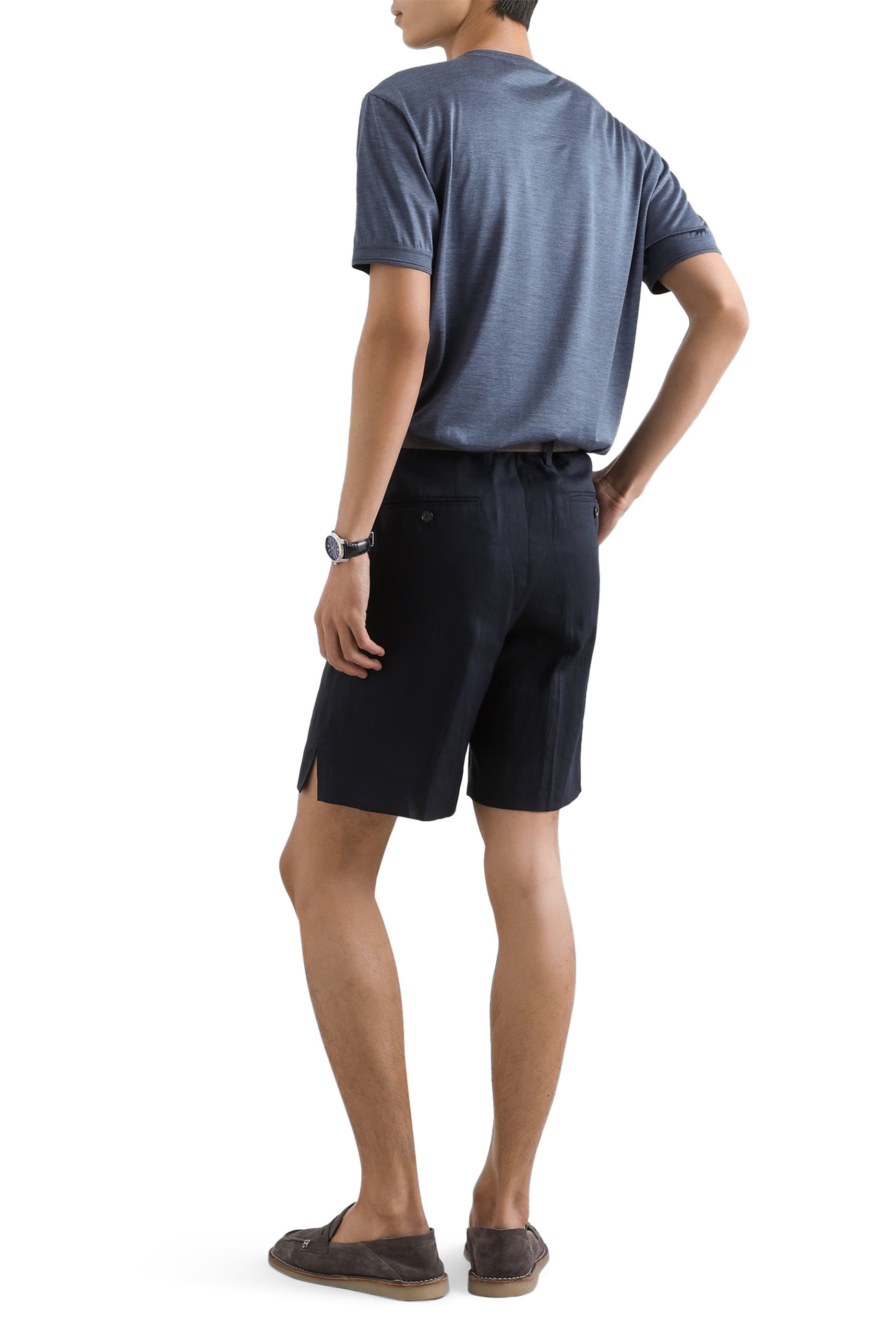 Short-Sleeved Silk T-shirt