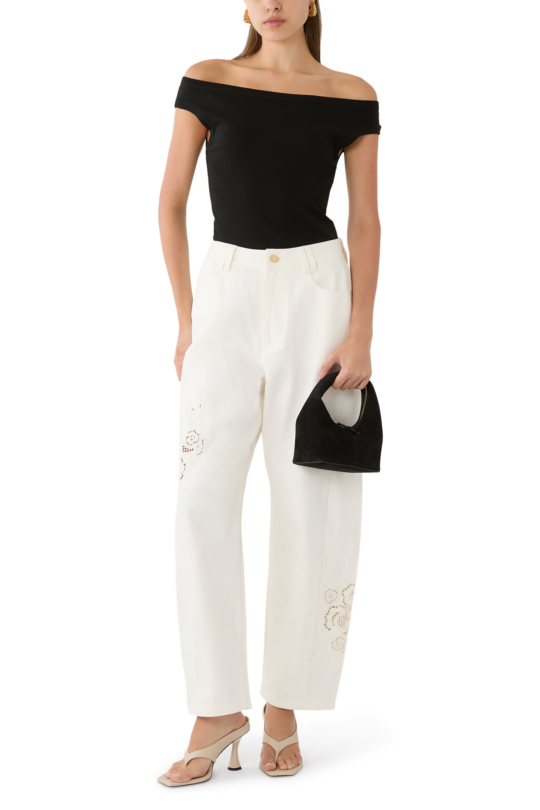 Halo Embroidered Pants