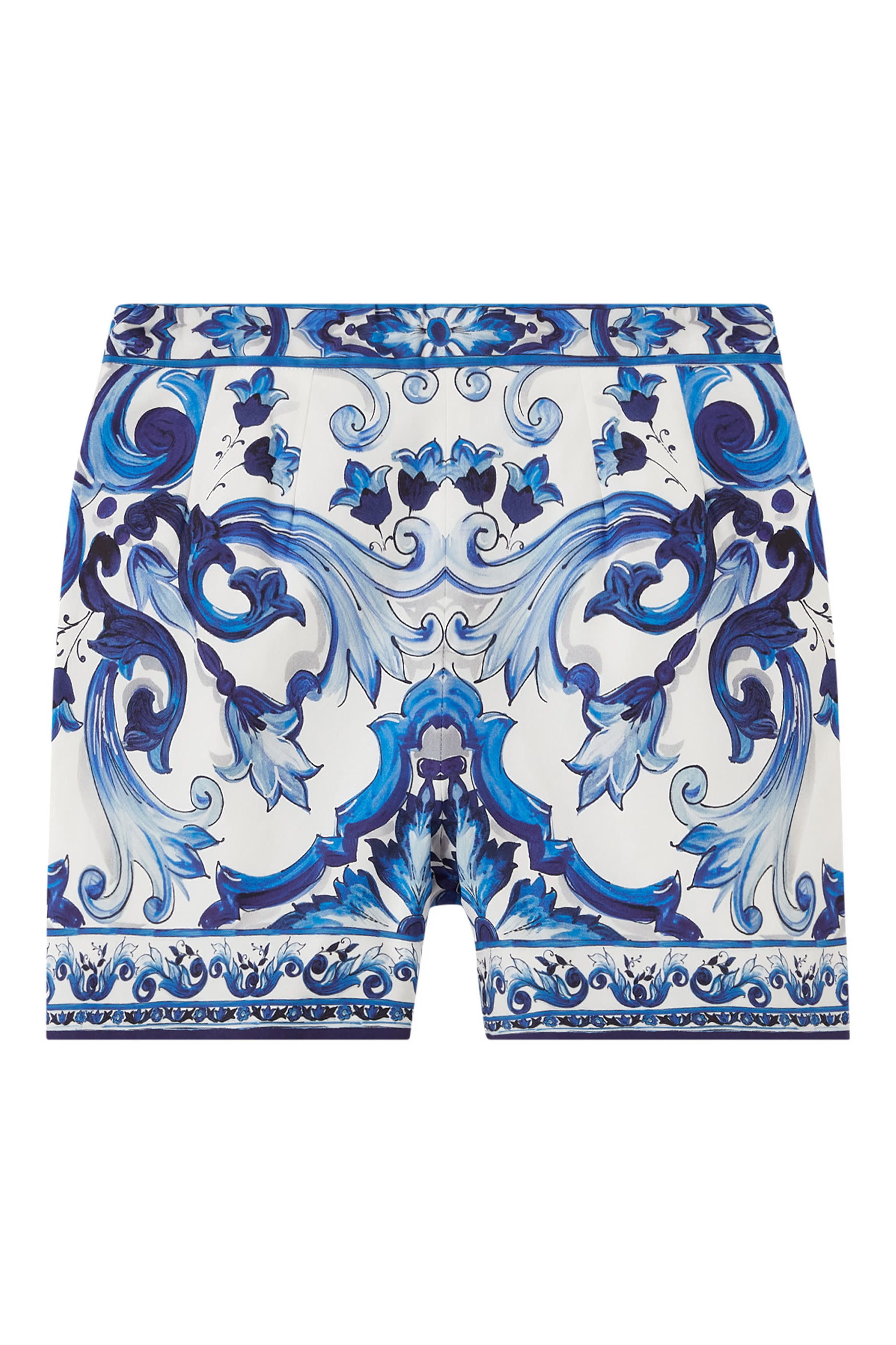 Kids Majolica Print Cotton Poplin Shorts