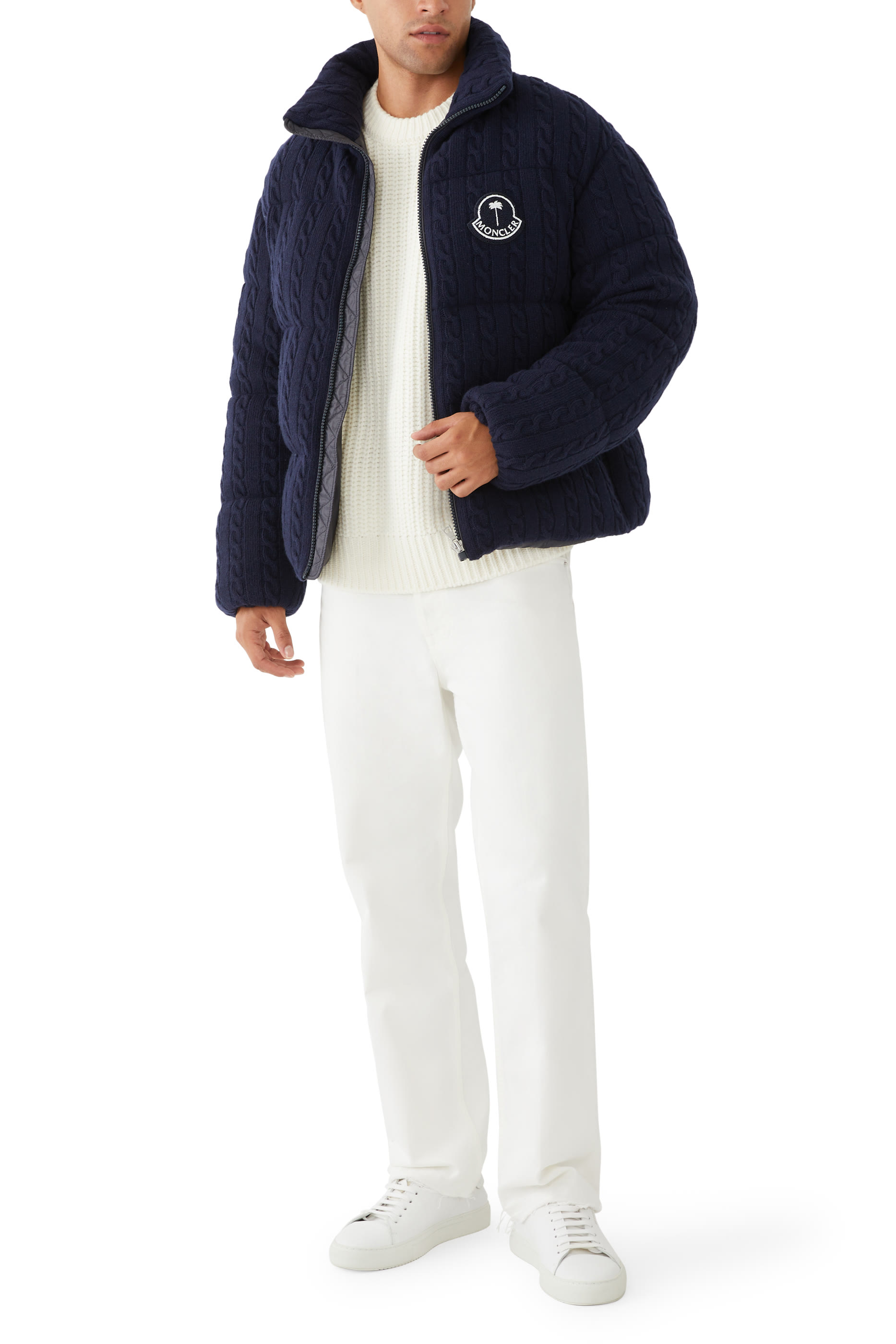 x Palm Angels Austru Wool Short Down Jacket