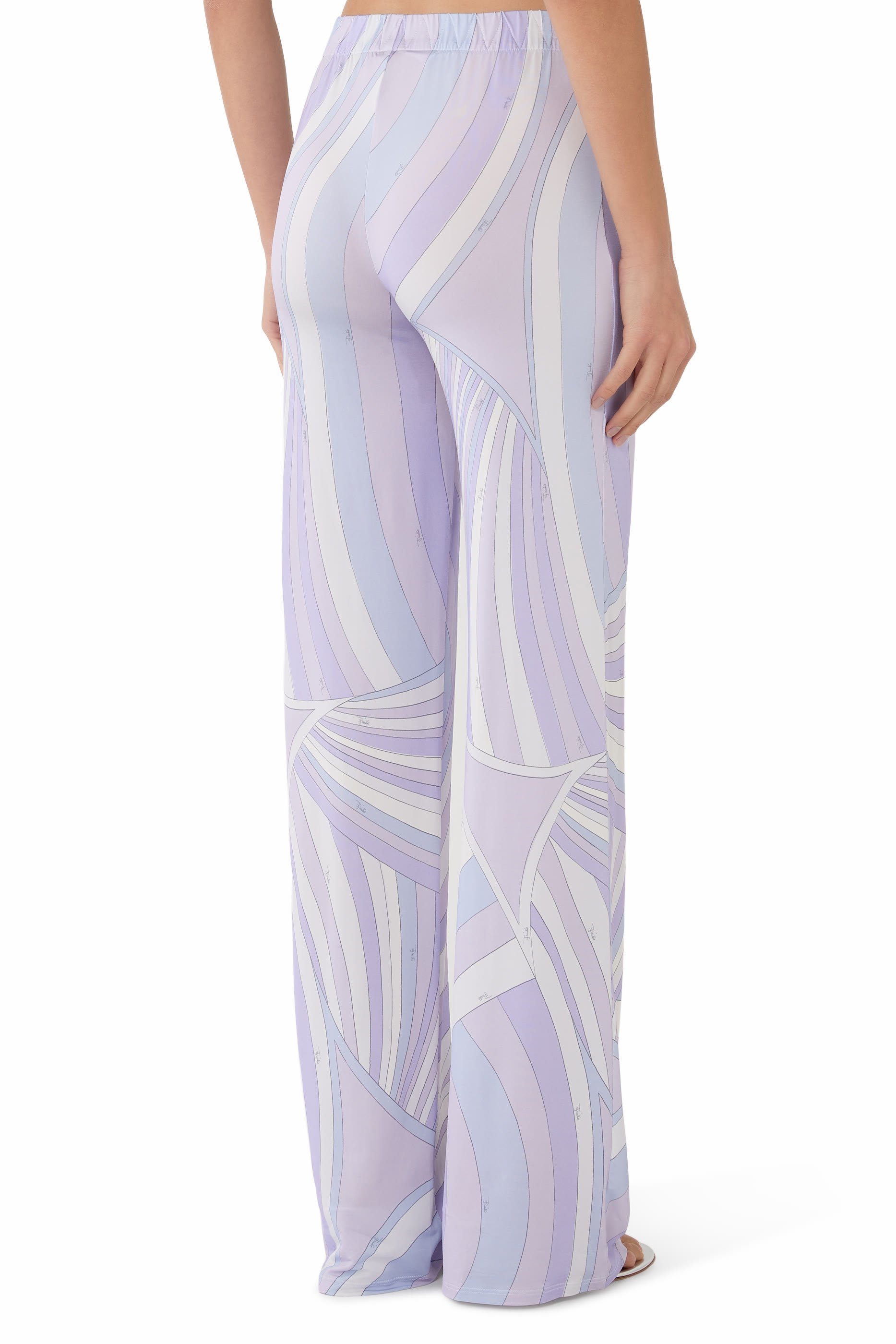 Iride Print Straight Trousers