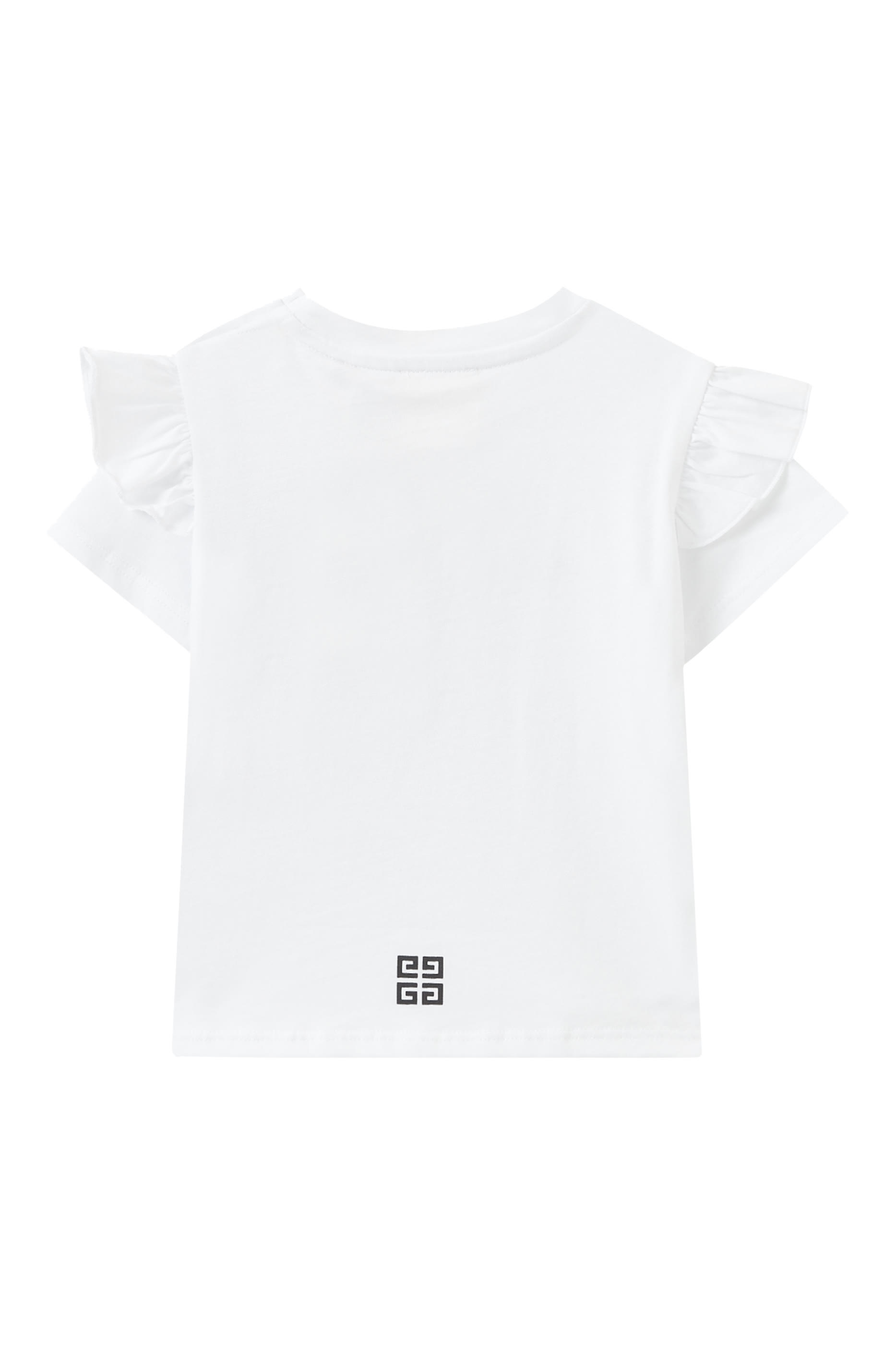 Kids Frill Sleeve Logo T-Shirt