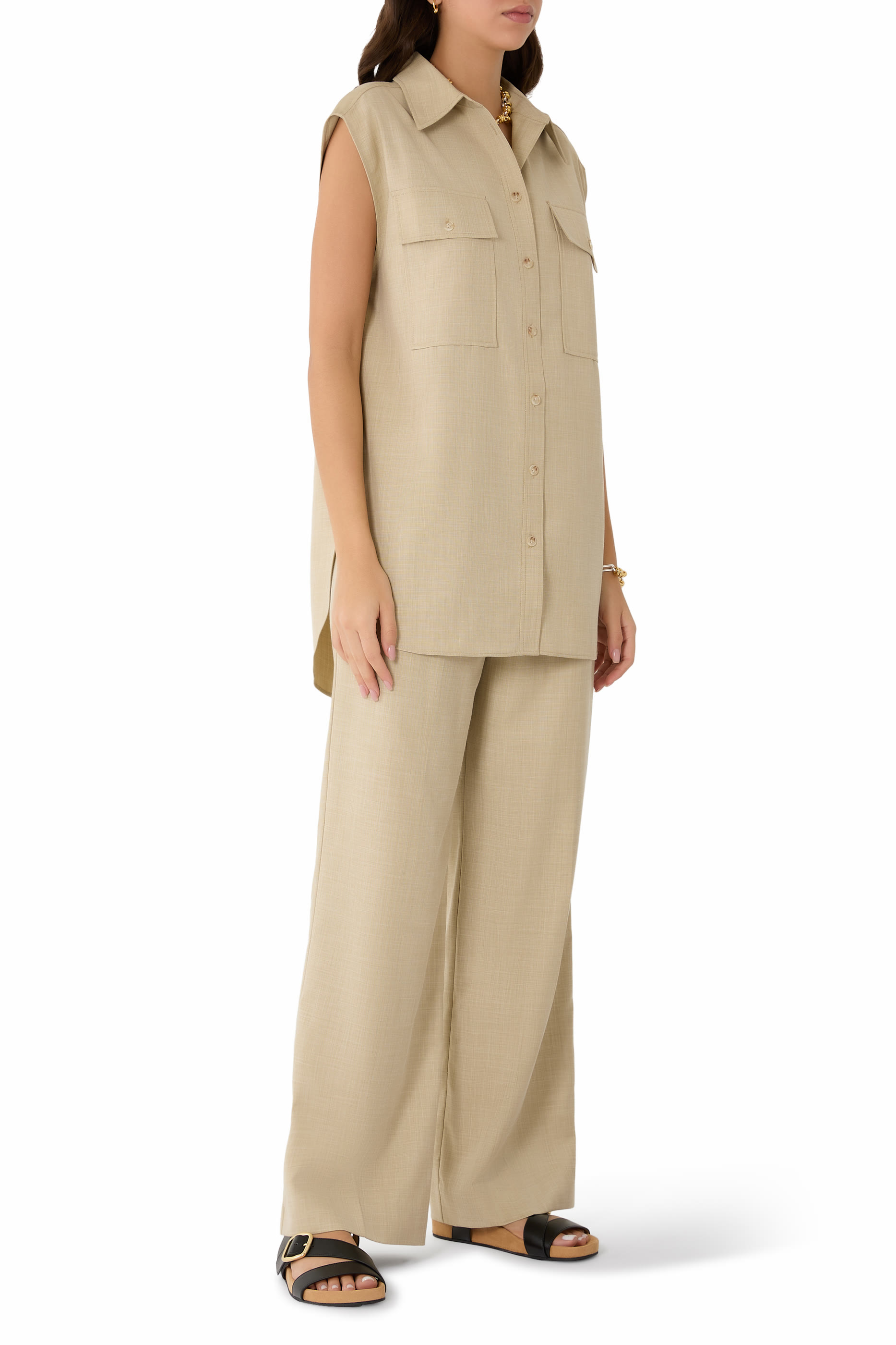 Gaia Backless Buckle Sandals 