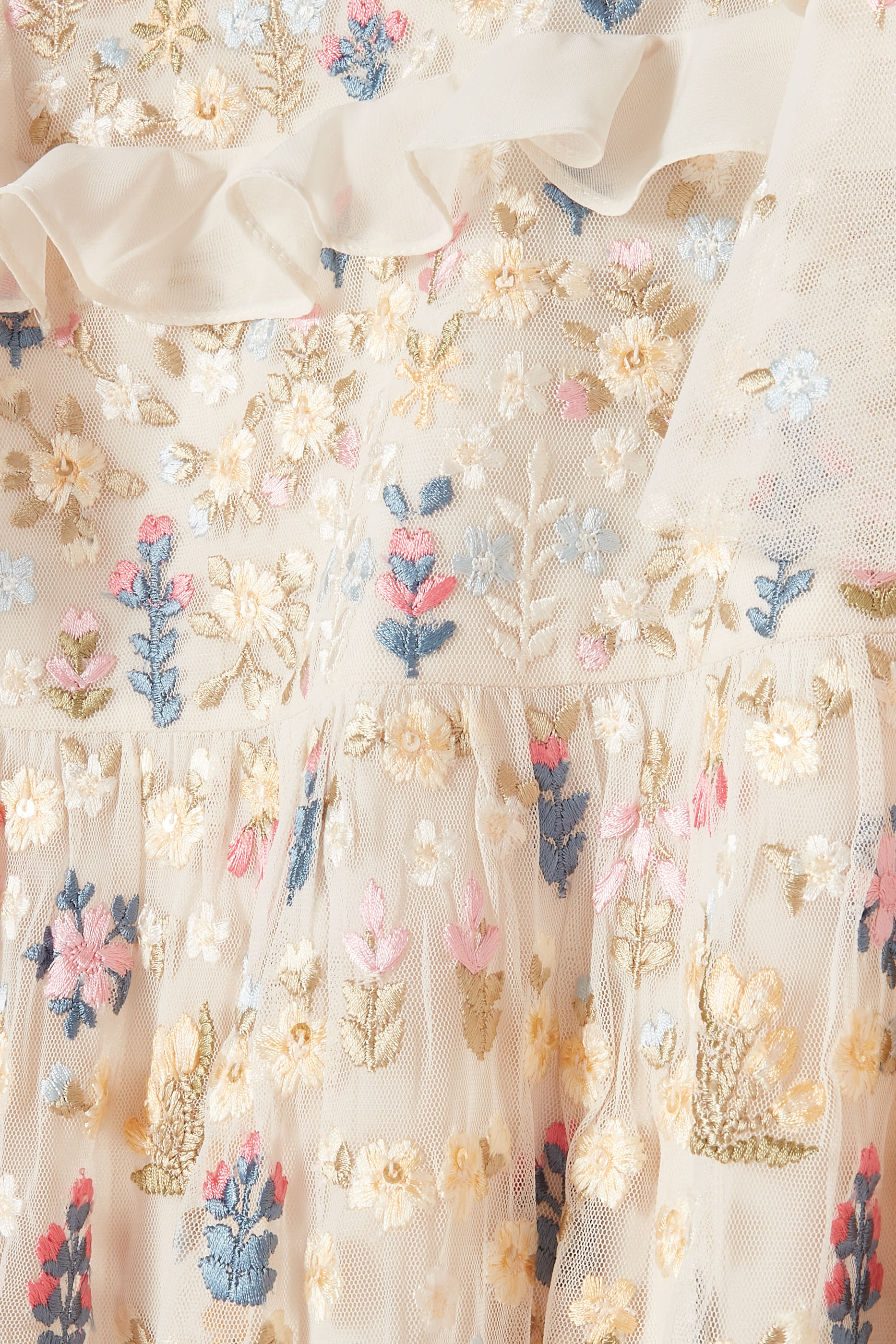 Kids Flowerbed Embroidery Dress