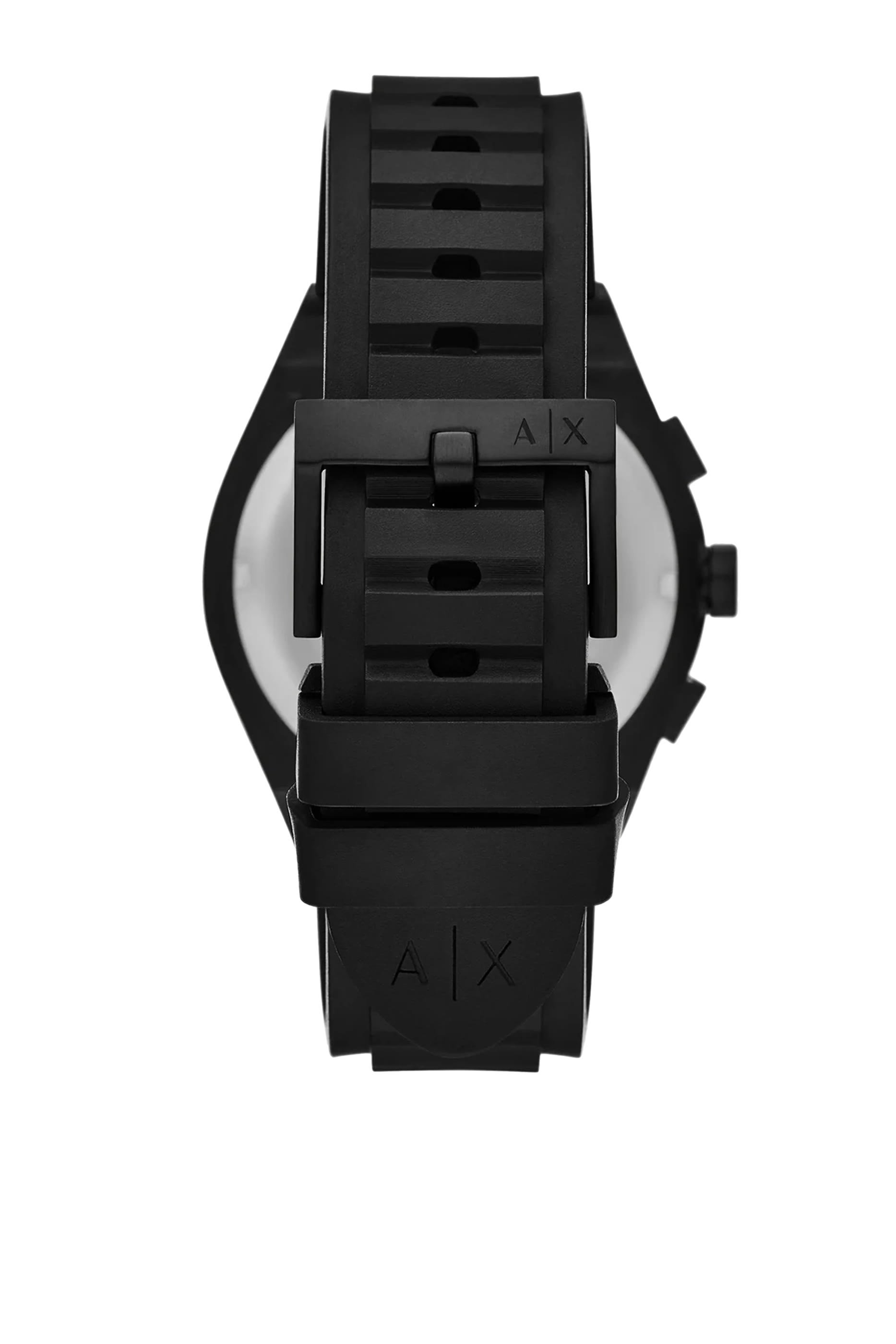 Chronograph Black Silicone Watch & Luggage Tag Set