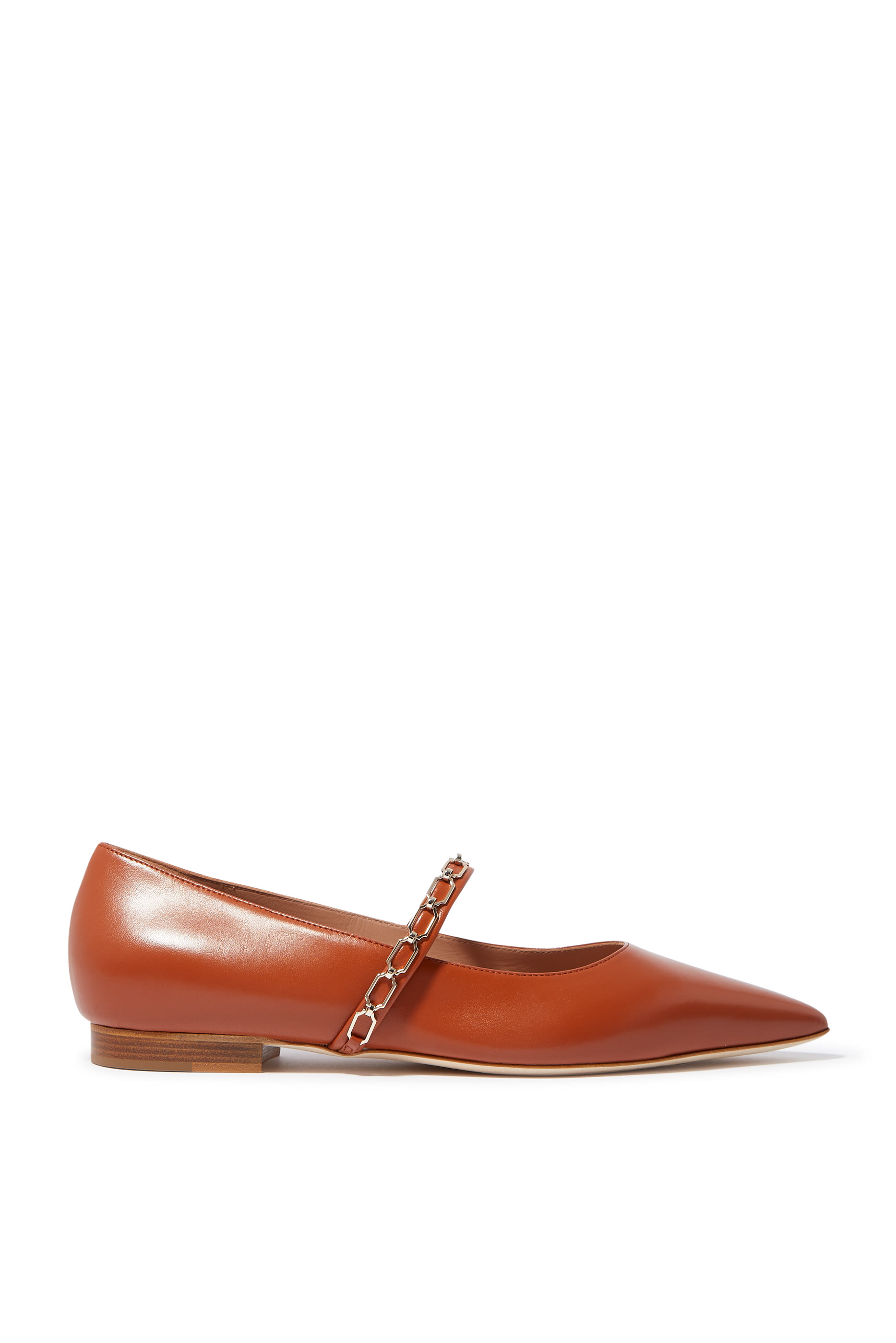Virna Leather Flat Pumps