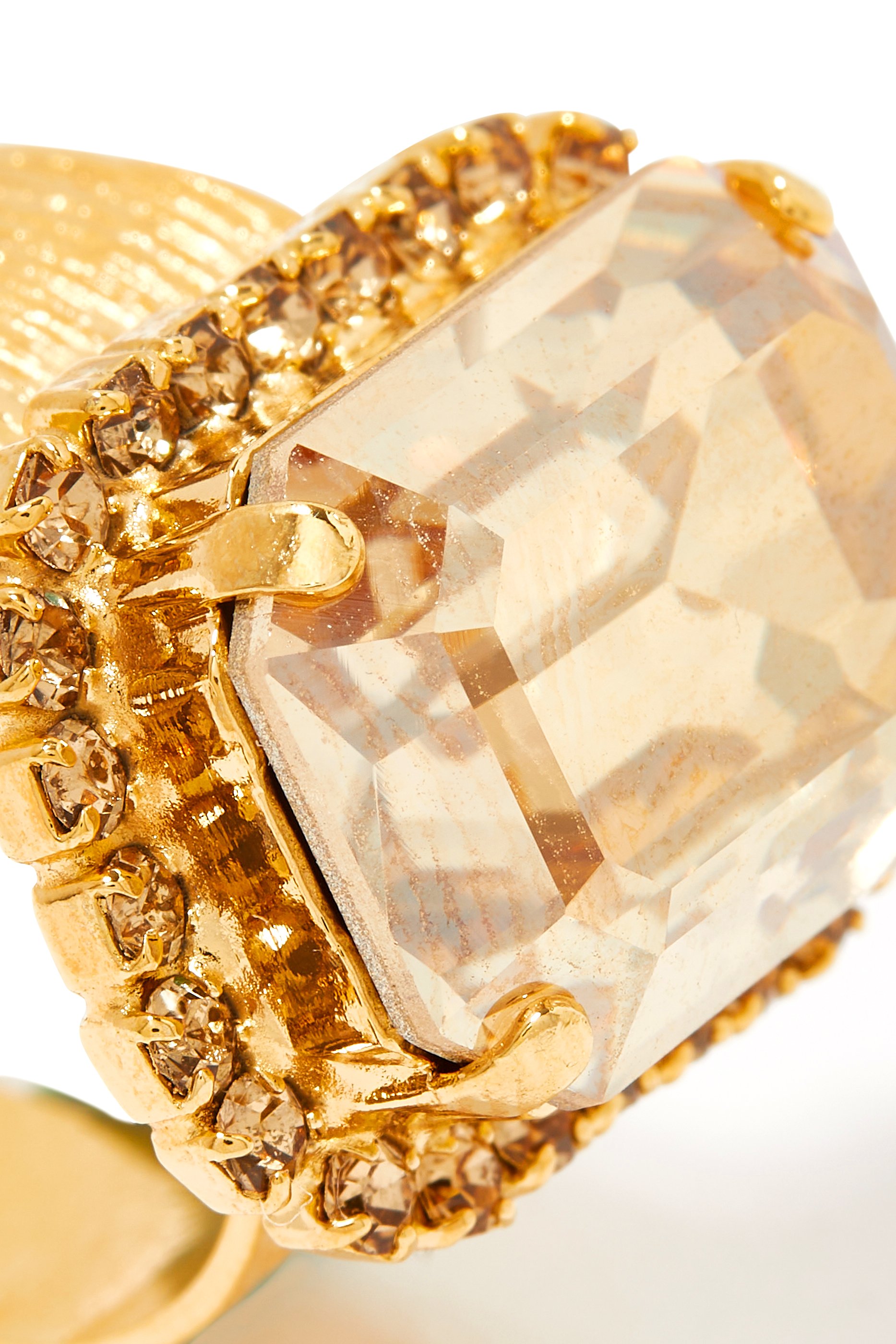 Lydia Cocktail Ring, Brass, 18k Gold/Rhodium Plating & Crystals