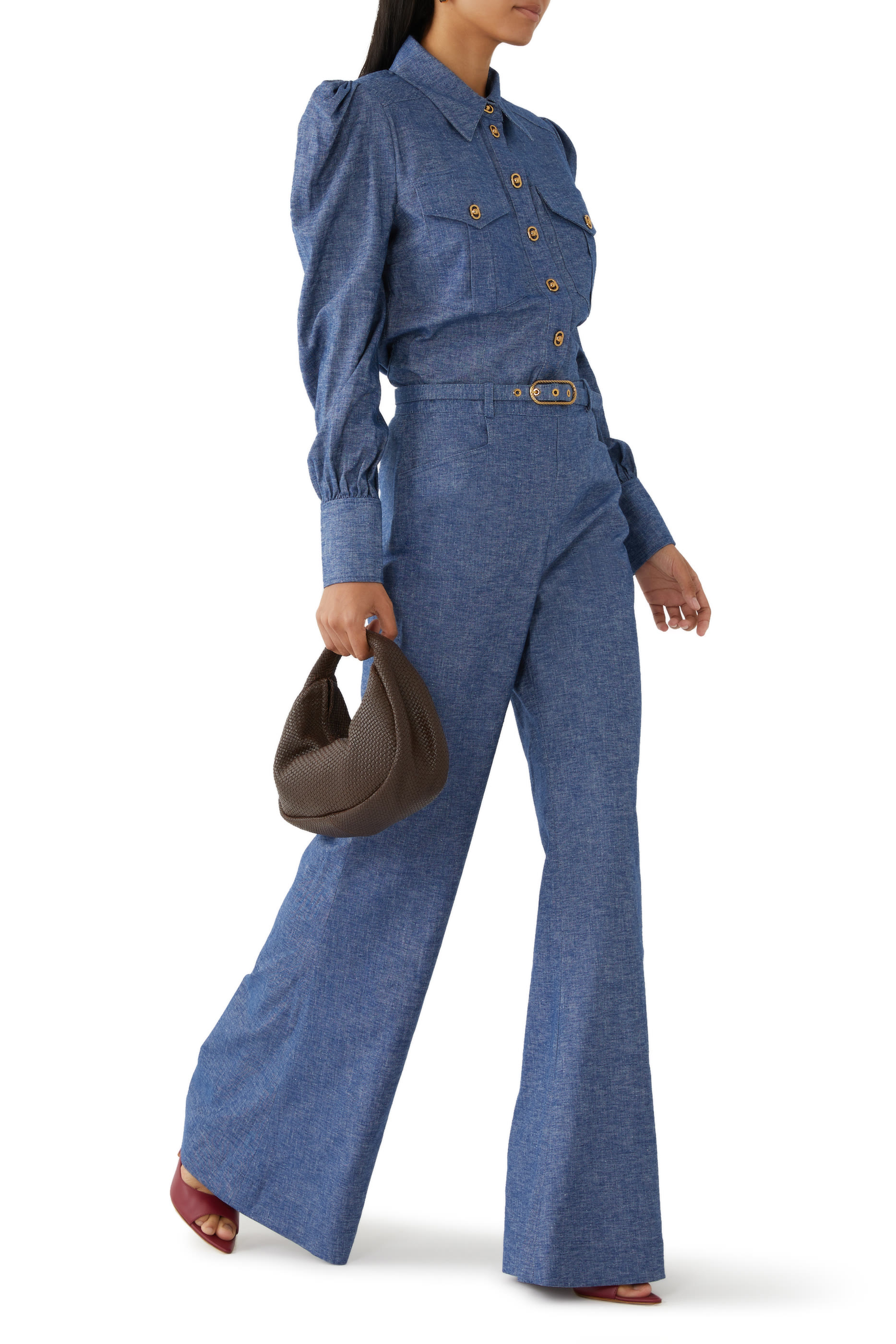 Eden Chambray Flare Pants