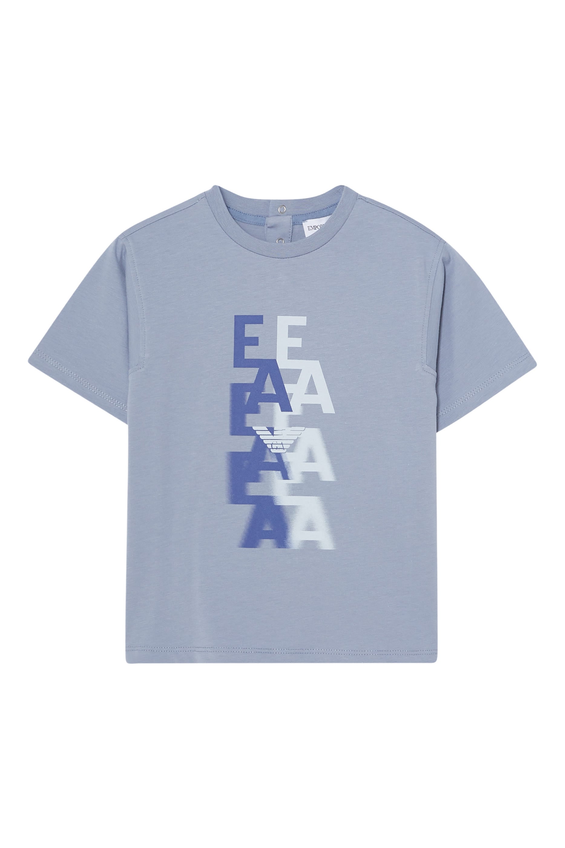 Kids Logo Back Button Closure T-Shirt
