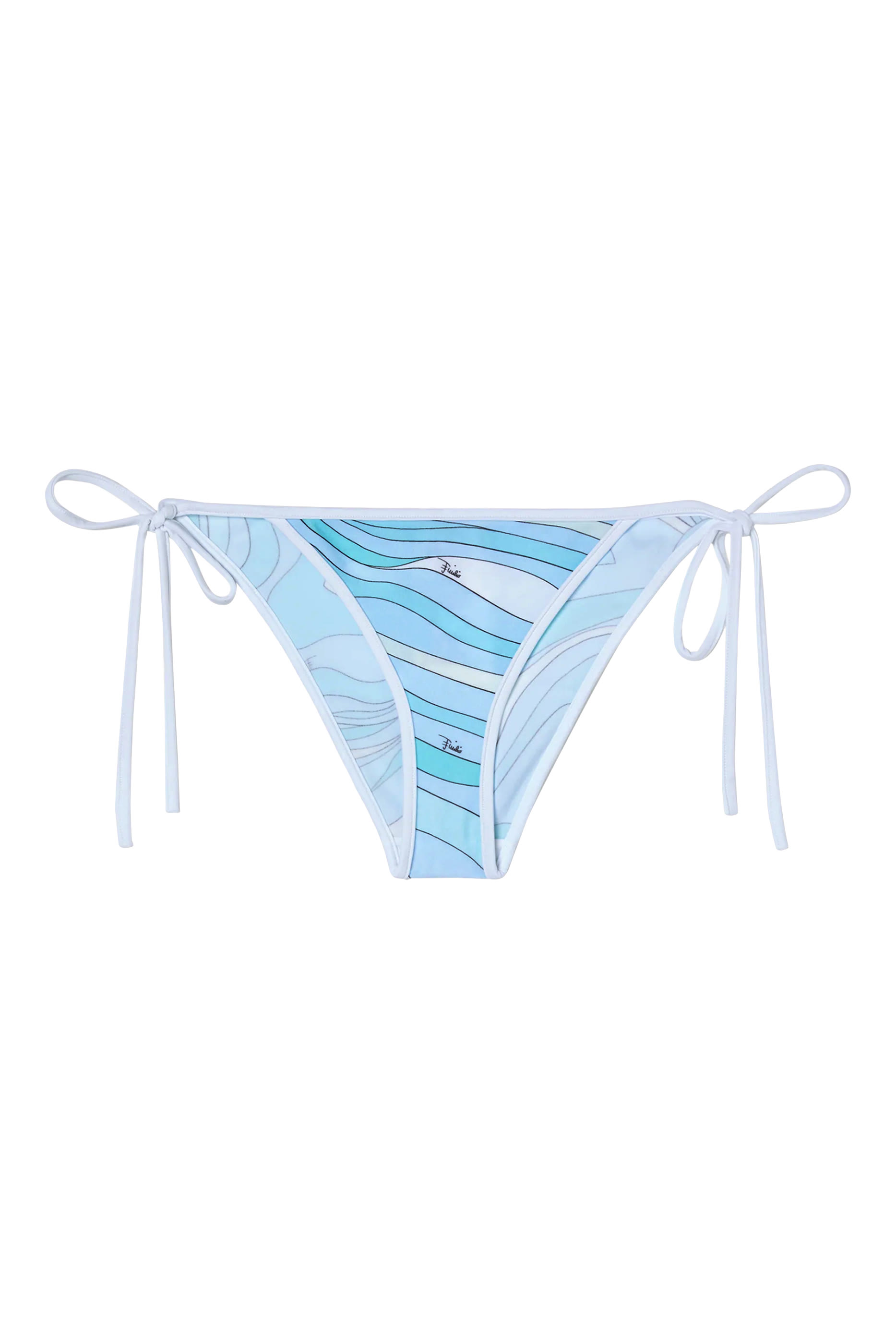 Tie Side Marmo Print Bikini Bottoms