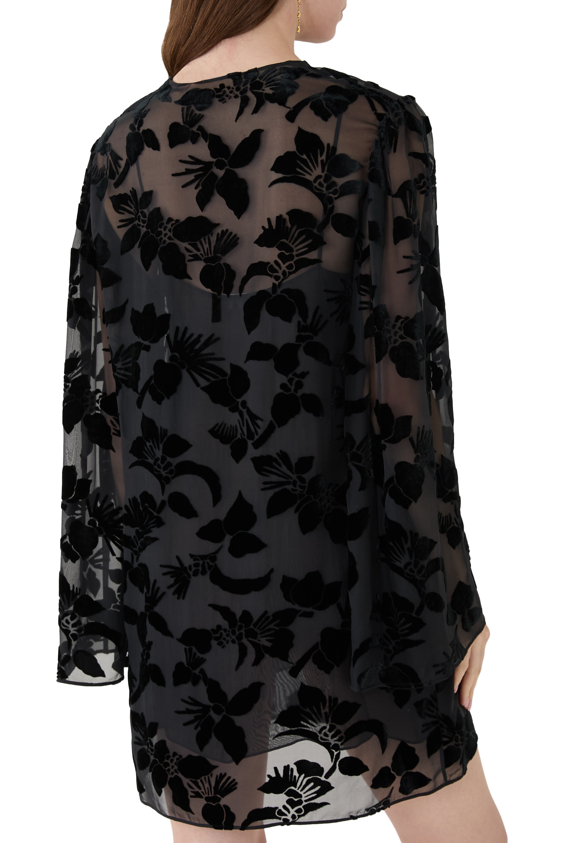 Puff-Sleeve Mini Dress