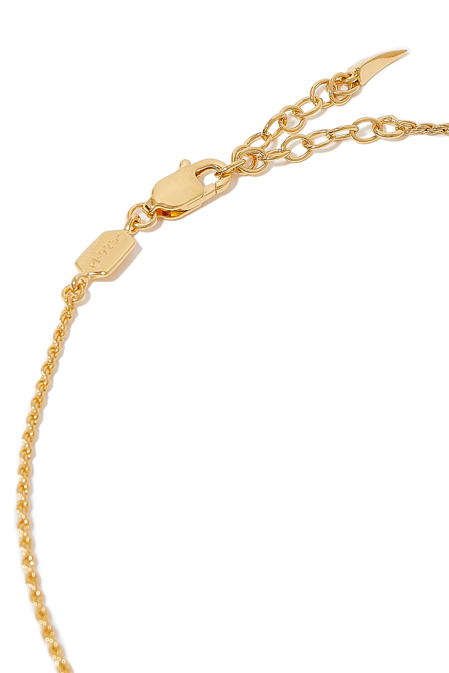 Lucy Williams Fortuna Arc Coin Necklace, 18k Recycled Gold Vermeil on Recycled Sterling Silver, 18k Recycled Gold Plating on Brass & Cubic Zirconia