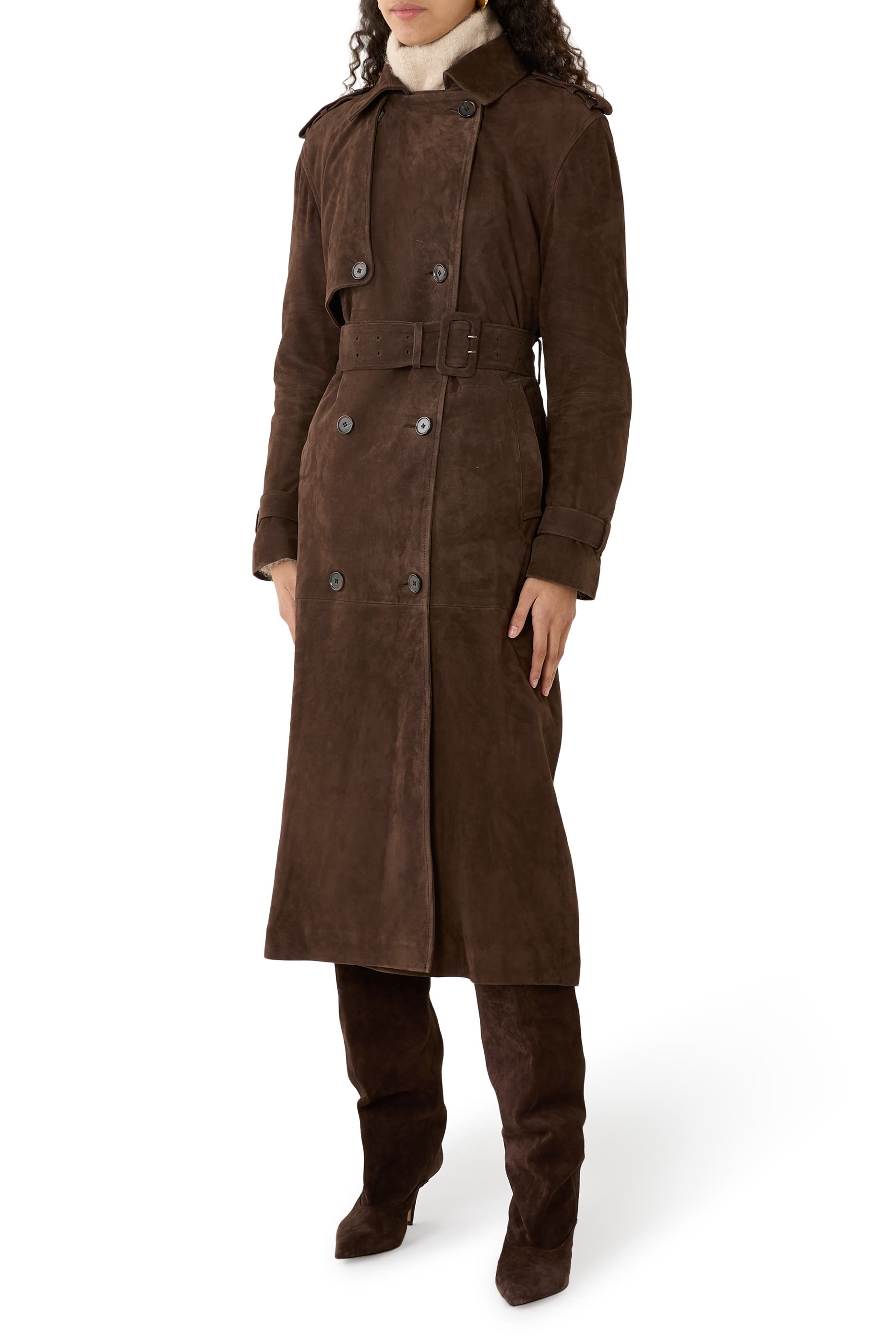 Benedict Suede Trenchcoat 