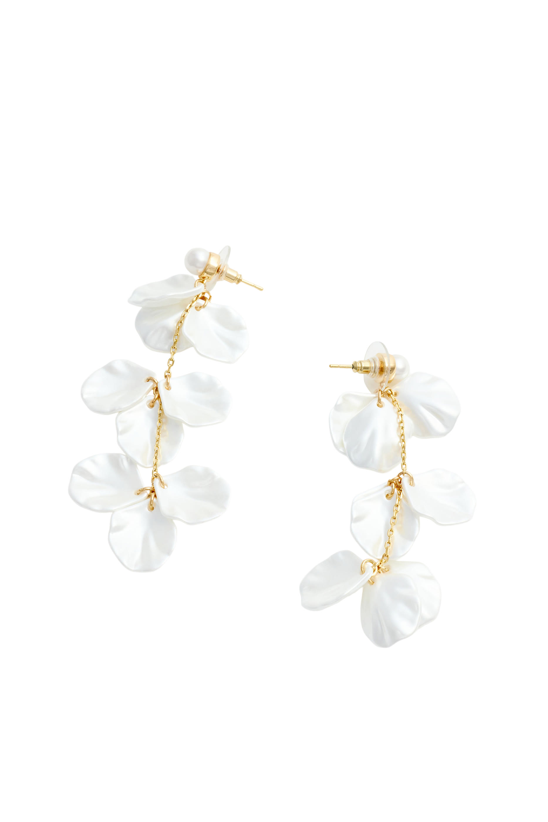 Pearl Petal Tiered Earrings