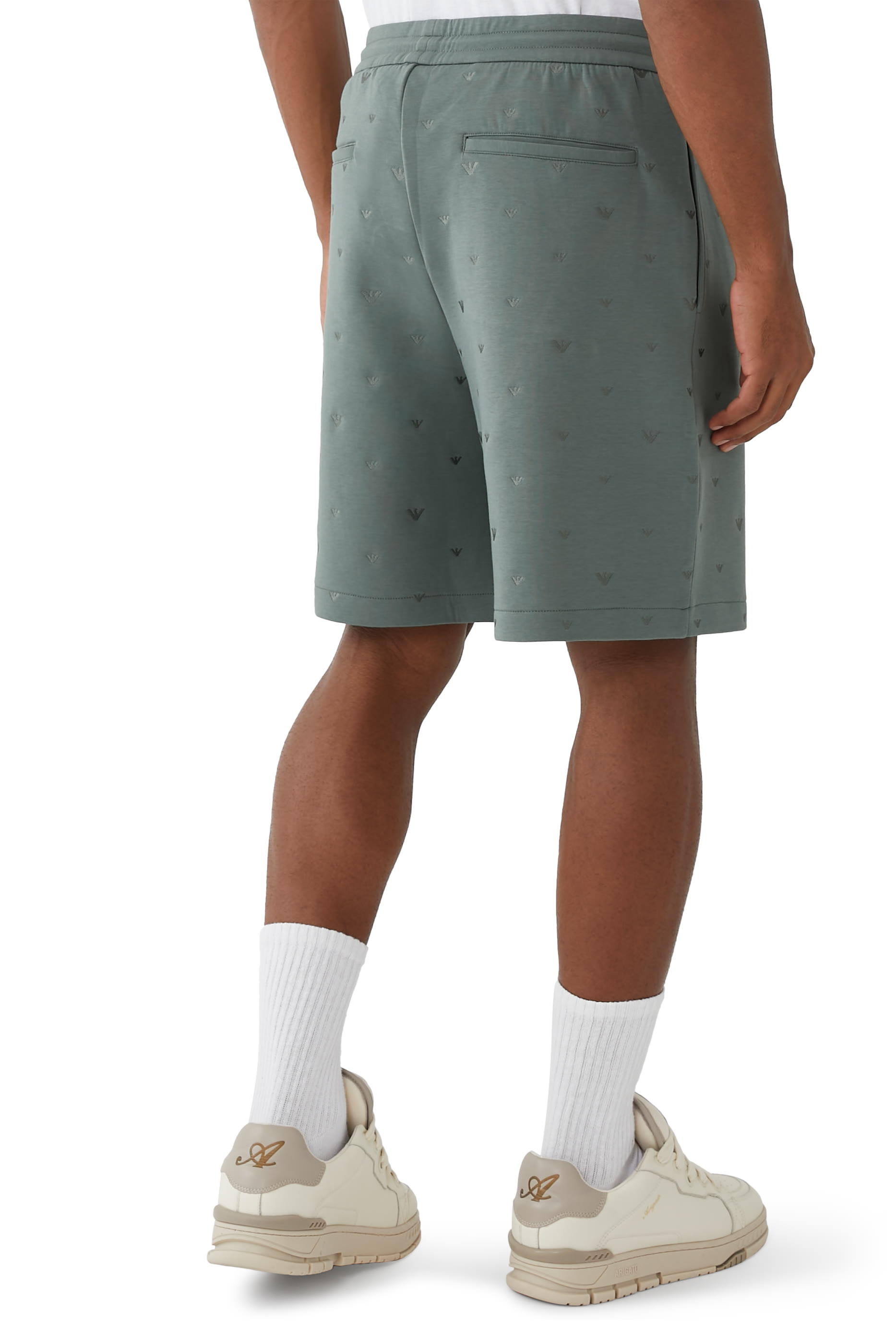 All-Over Eagle Logo Jersey Shorts