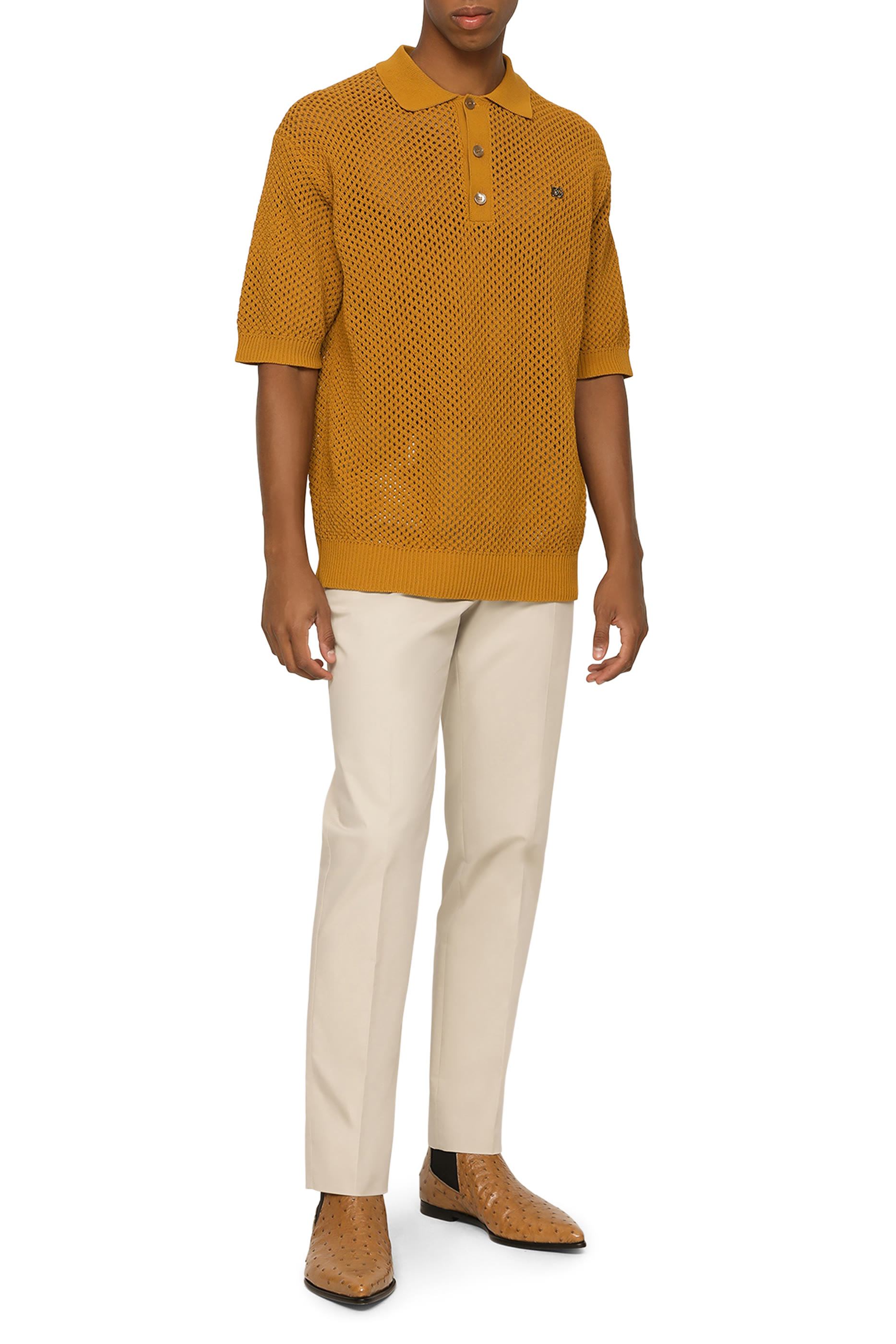 Logo Stretch Cotton Pants