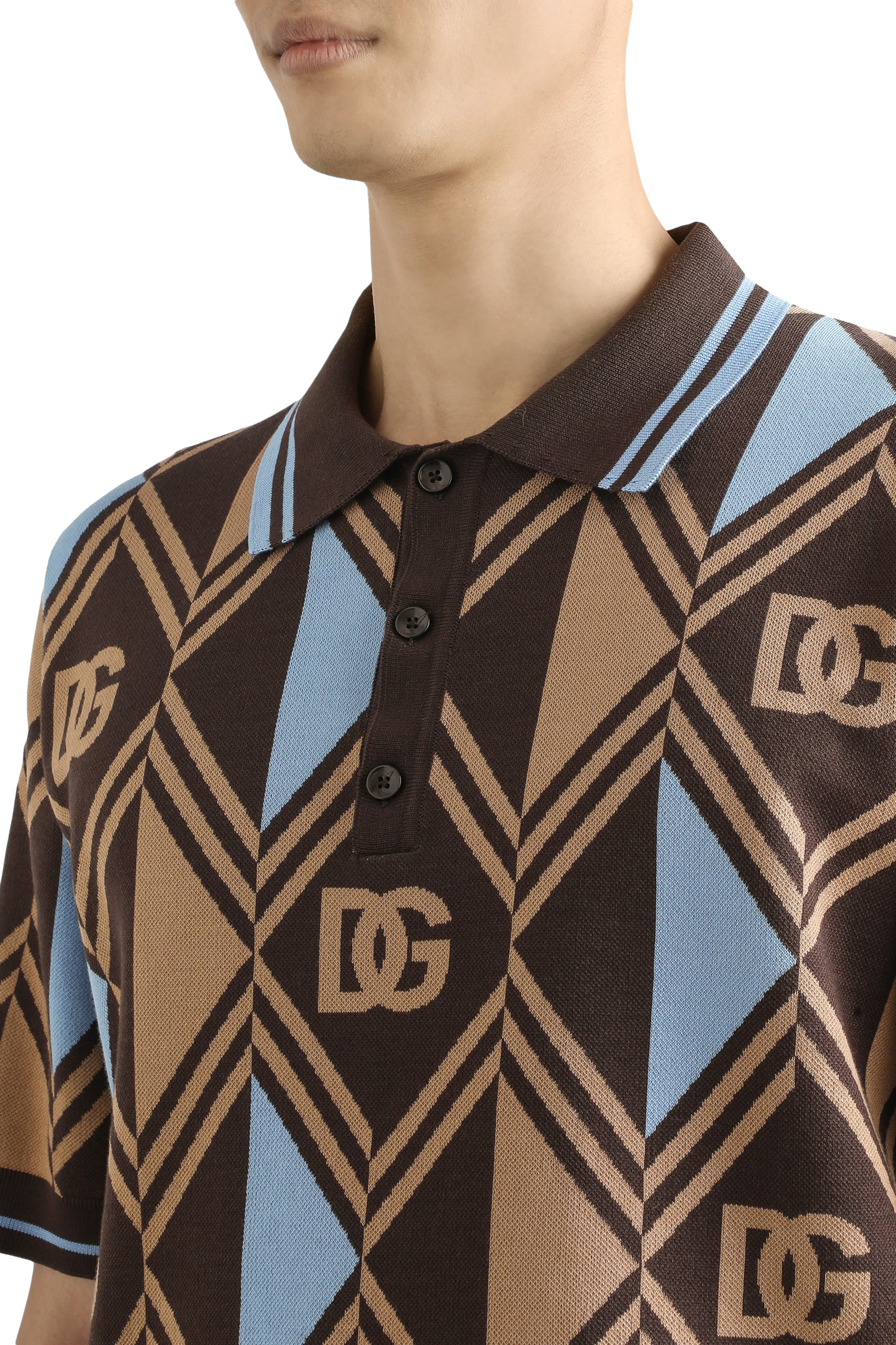 Cotton-Jacquard Piqué Polo Shirt